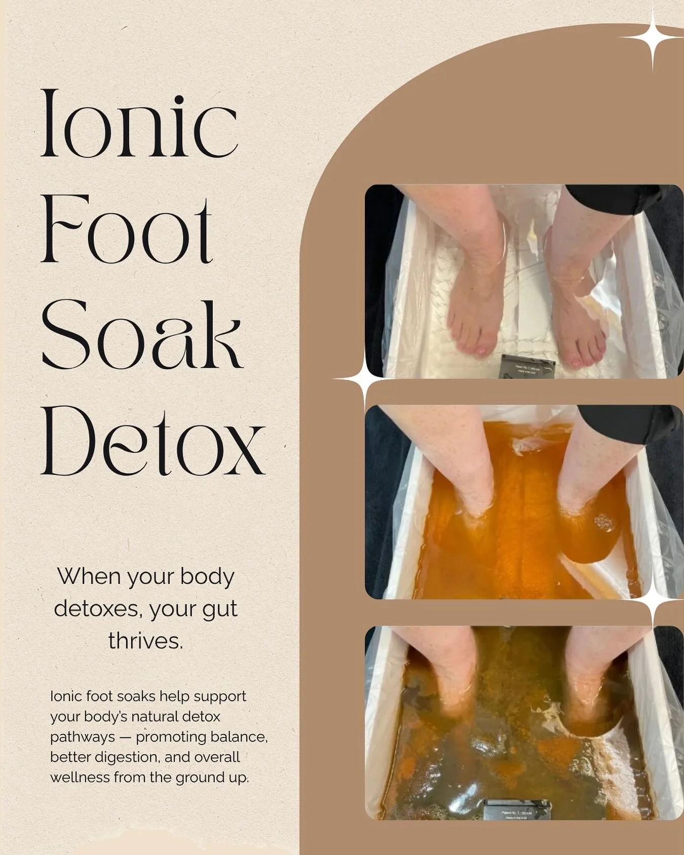 This November our office is focused on gut health 🌿

A healthy gut depends on more than just what we eat &mdash; it&rsquo;s also about how well our body can detoxify and eliminate waste.

Ionic foot soaks use gentle energy currents to help pull impu