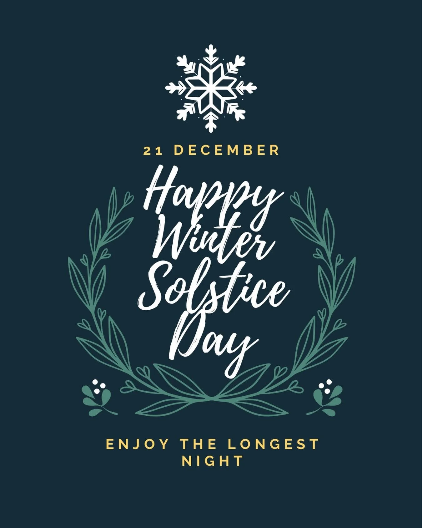 ❄️ Winter Solstice &bull; Dec 21 ❄️
The shortest day and longest night of the year&mdash;a turning point in time. Celebrated for thousands of years by cultures around the world, especially farming societies, to track the seasons and welcome the sun&r