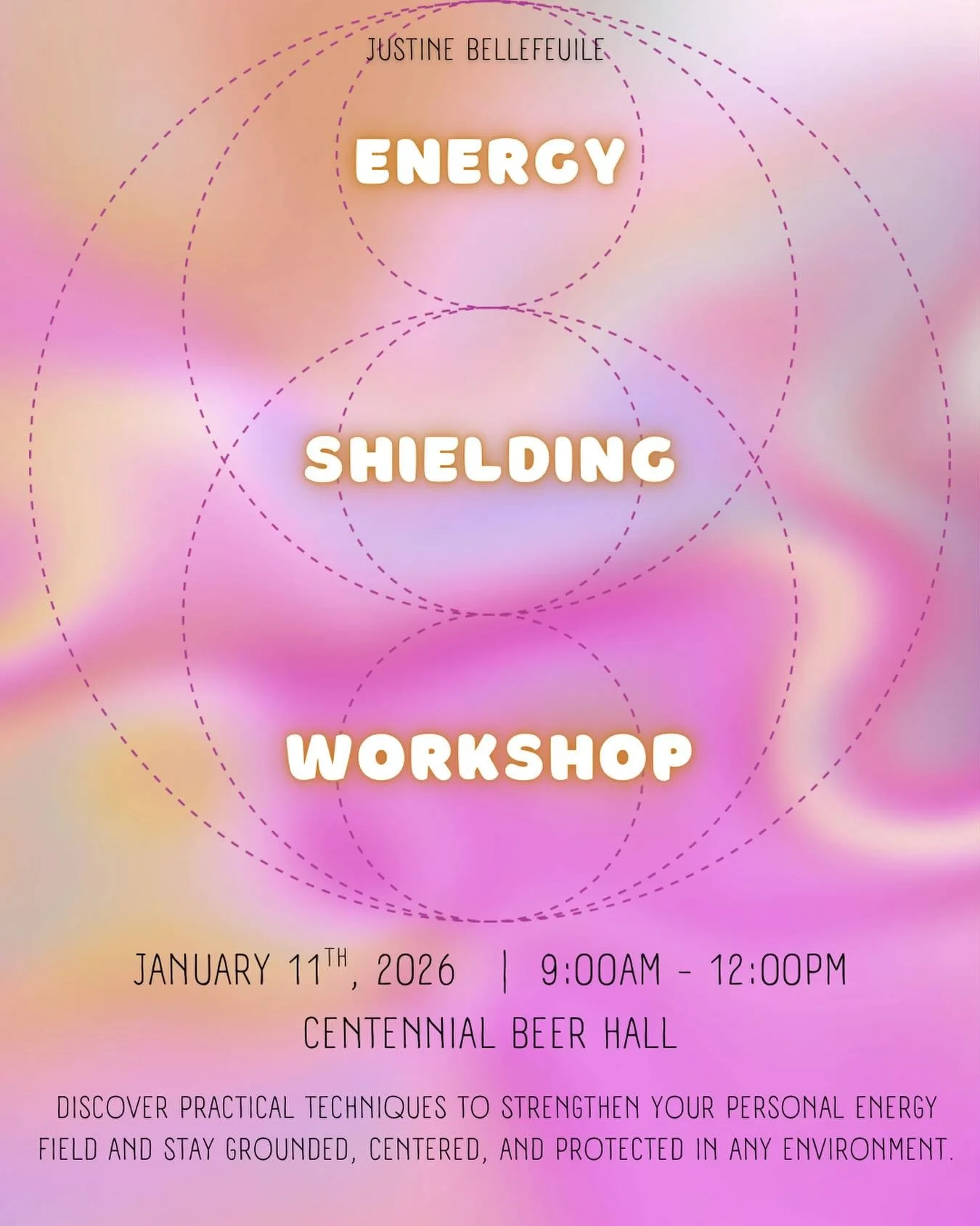 ✨ Protect. Clear. Awaken. ✨

 Join us January 11th, 9am&ndash;12pm for an empowering Energy Shielding Workshop with Reiki Master Justine 🌿🦋

 Learn how to protect and clear your energy, create protective elixirs using the 5 sacred elements, and str