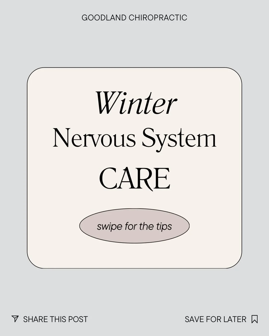 Winter wellness starts with your nervous system ❄️
Slower days, deeper rest, warmer rituals.
Support your system, don&rsquo;t fight the season 🤍
#WellnessWednesday