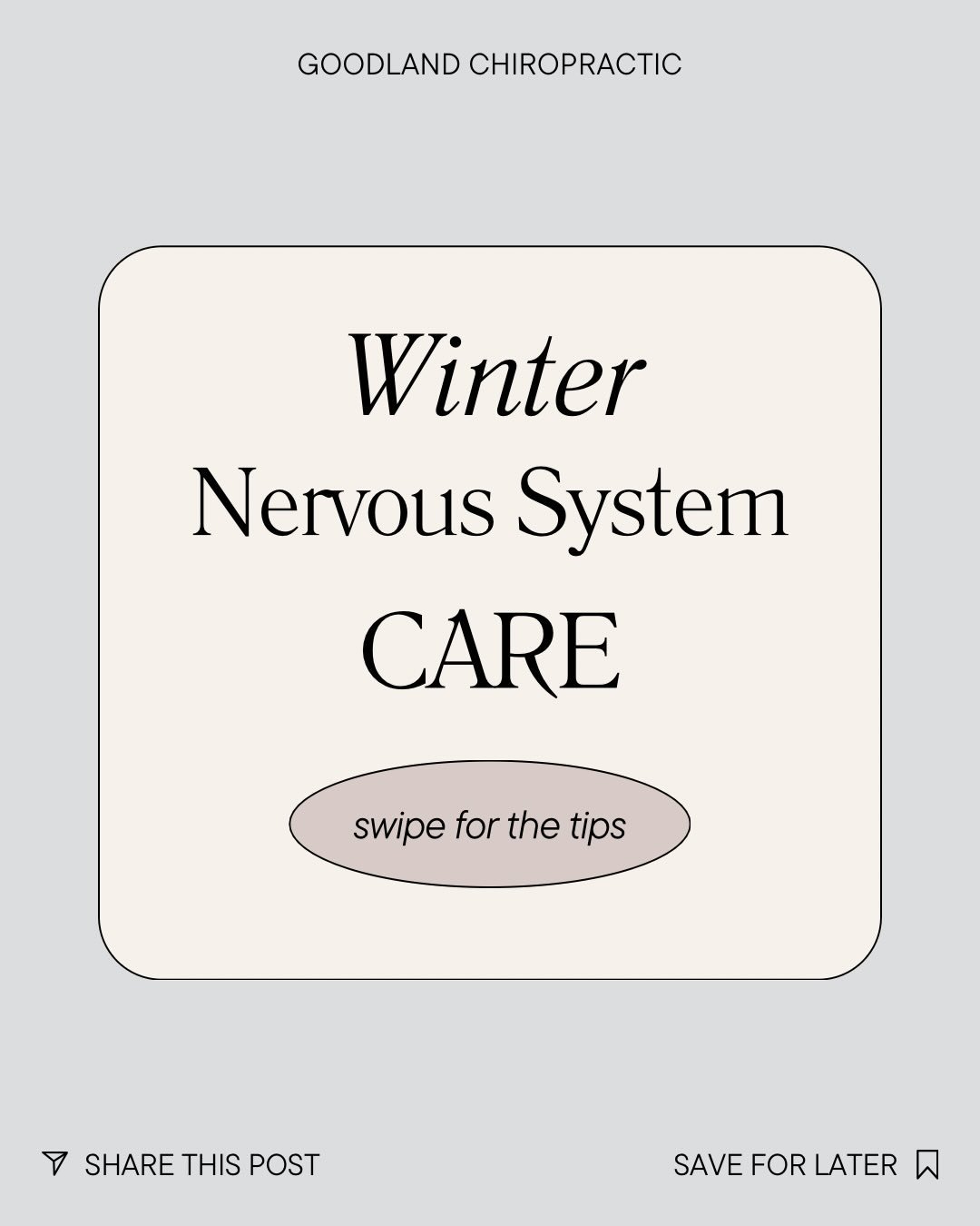 Winter wellness starts with your nervous system ❄️
Slower days, deeper rest, warmer rituals.
Support your system, don&rsquo;t fight the season 🤍
#WellnessWednesday