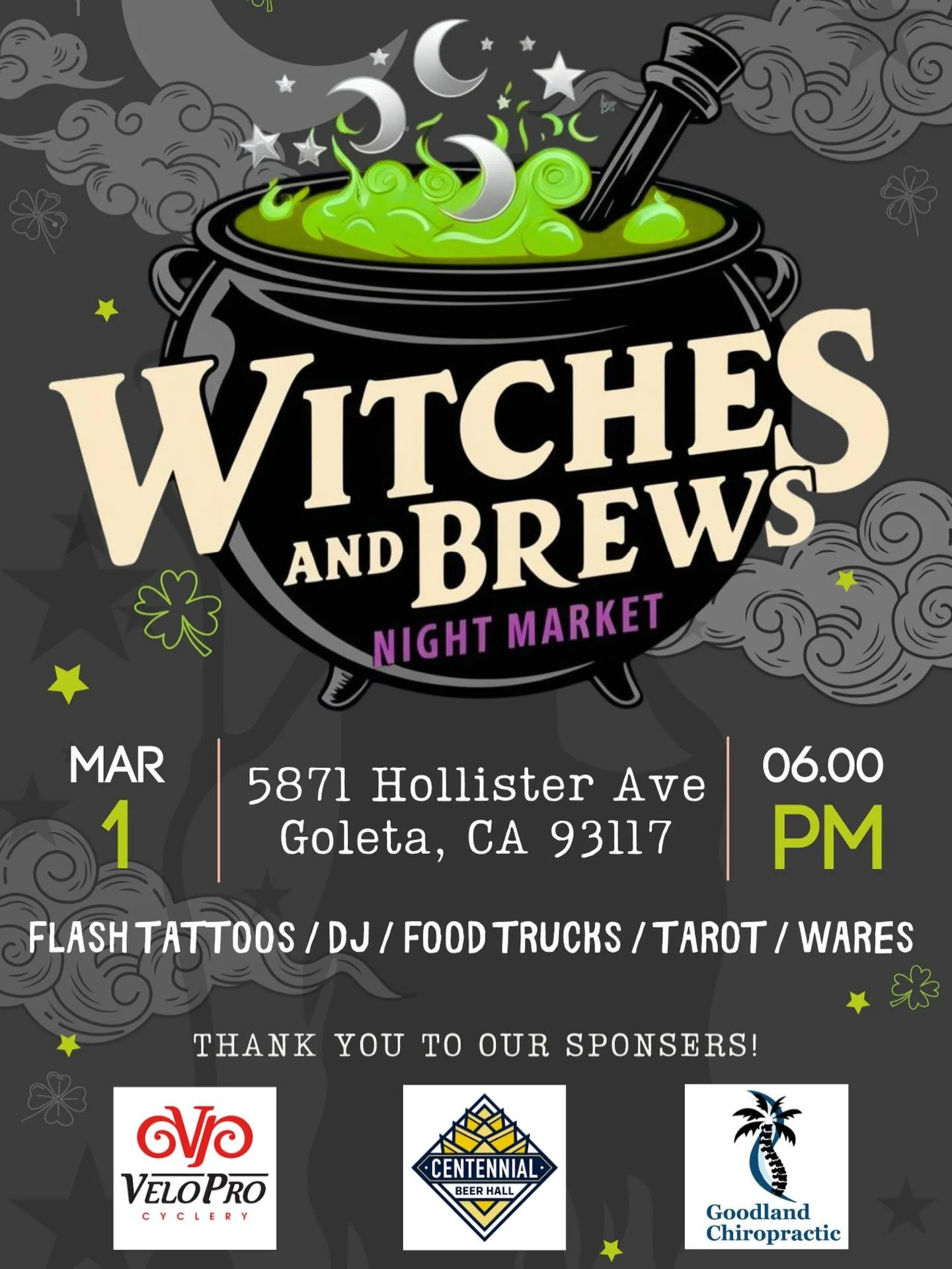 ✨ The magic continues&hellip; ✨

Join us for Witches &amp; Brews Night Market on Sunday, March 1st at Centennial Beer Hall for a night of community, creativity &amp; enchantment. 🌙🔮

Shop handcrafted goods, witchy wares, crystals, candles &amp; art