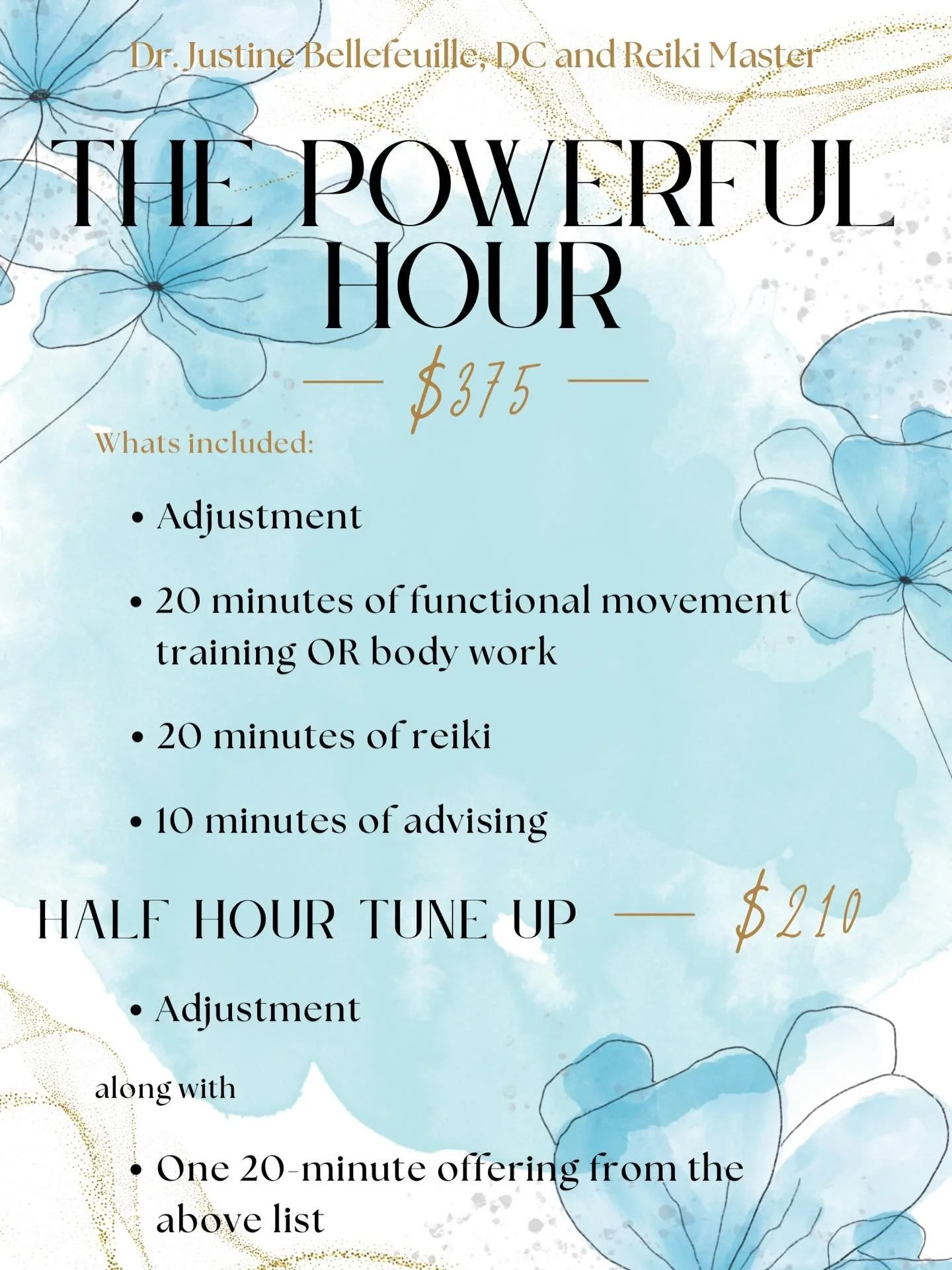 ✨ New Appointment Offerings ✨

We&rsquo;ve created two new ways to receive powerful, personalized care depending on what your body needs.

Half Hour Tune-Up (30 min)
Perfect for maintenance and quick resets. This session includes a chiropractic adjus