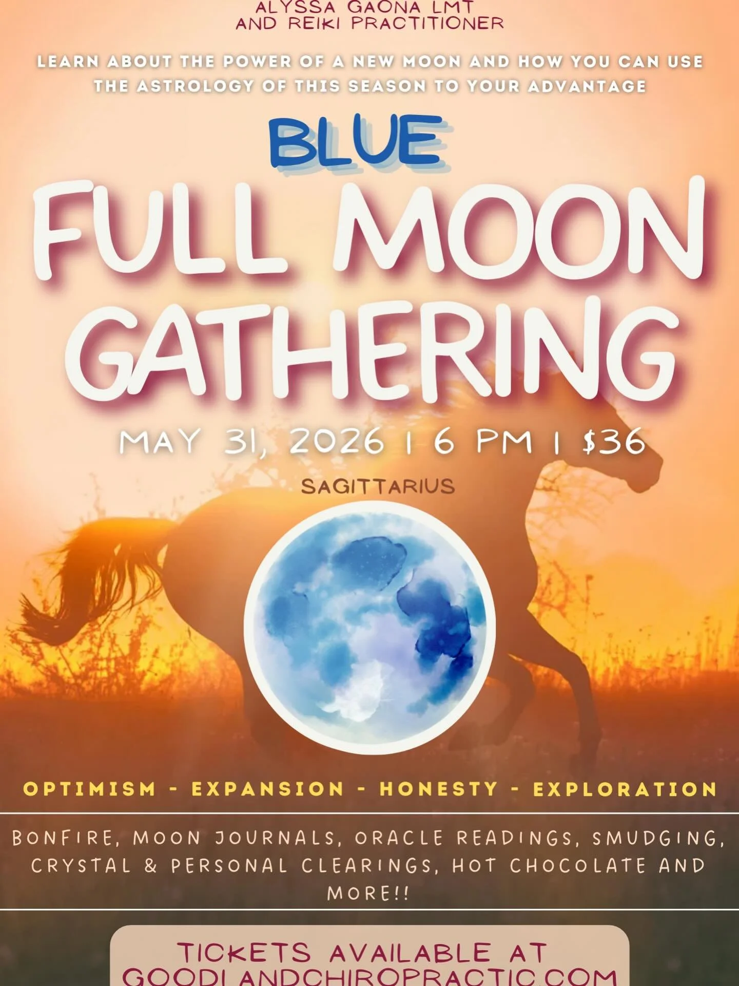 Under the rare glow of the Blue Full Moon 🌕 ✨
A night to release, reflect, and realign. 

Join us May 31st for an intimate evening of ritual, journaling, energy clearing, and deep connection designed to help you let go of what&rsquo;s complete and s