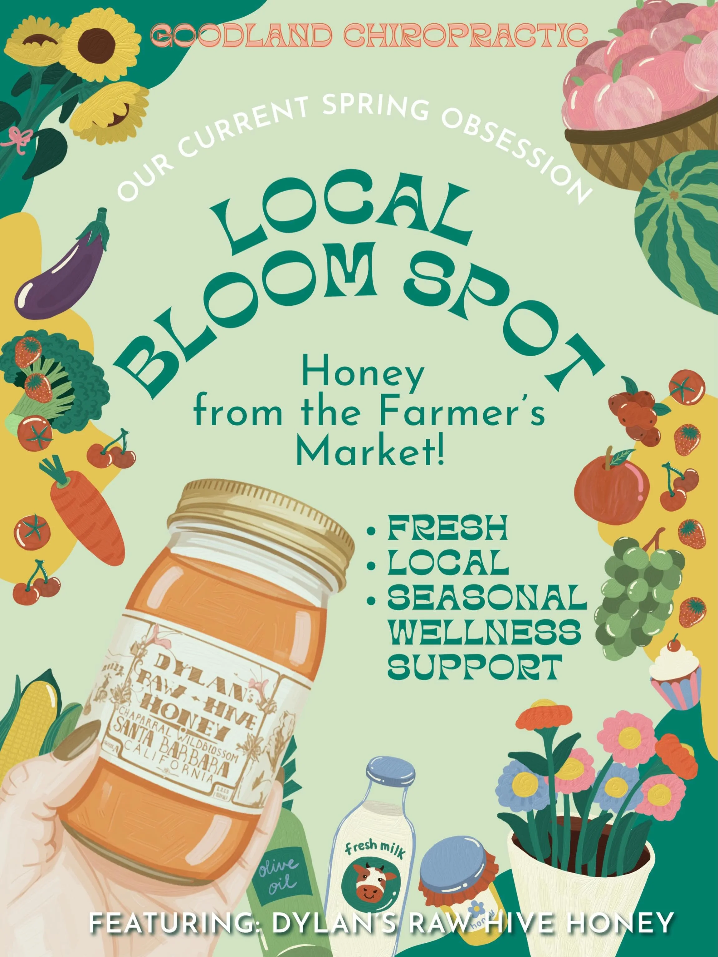 🍯 LOCAL BLOOM SPOT 🍓🌼
One of our favorite weekend stops? The farmers market. Fresh produce, local vendors, sunshine&hellip; and one of Justine&rsquo;s spring essentials: local honey. ✨
Why local honey this time of year?
Local honey may help suppor