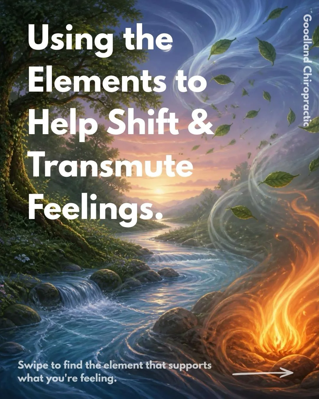 This week for Wellness Wednesday, we explored how the elements can help shift and transform our emotions.

Which element resonated with you most this week? 🌎💧💨🔥