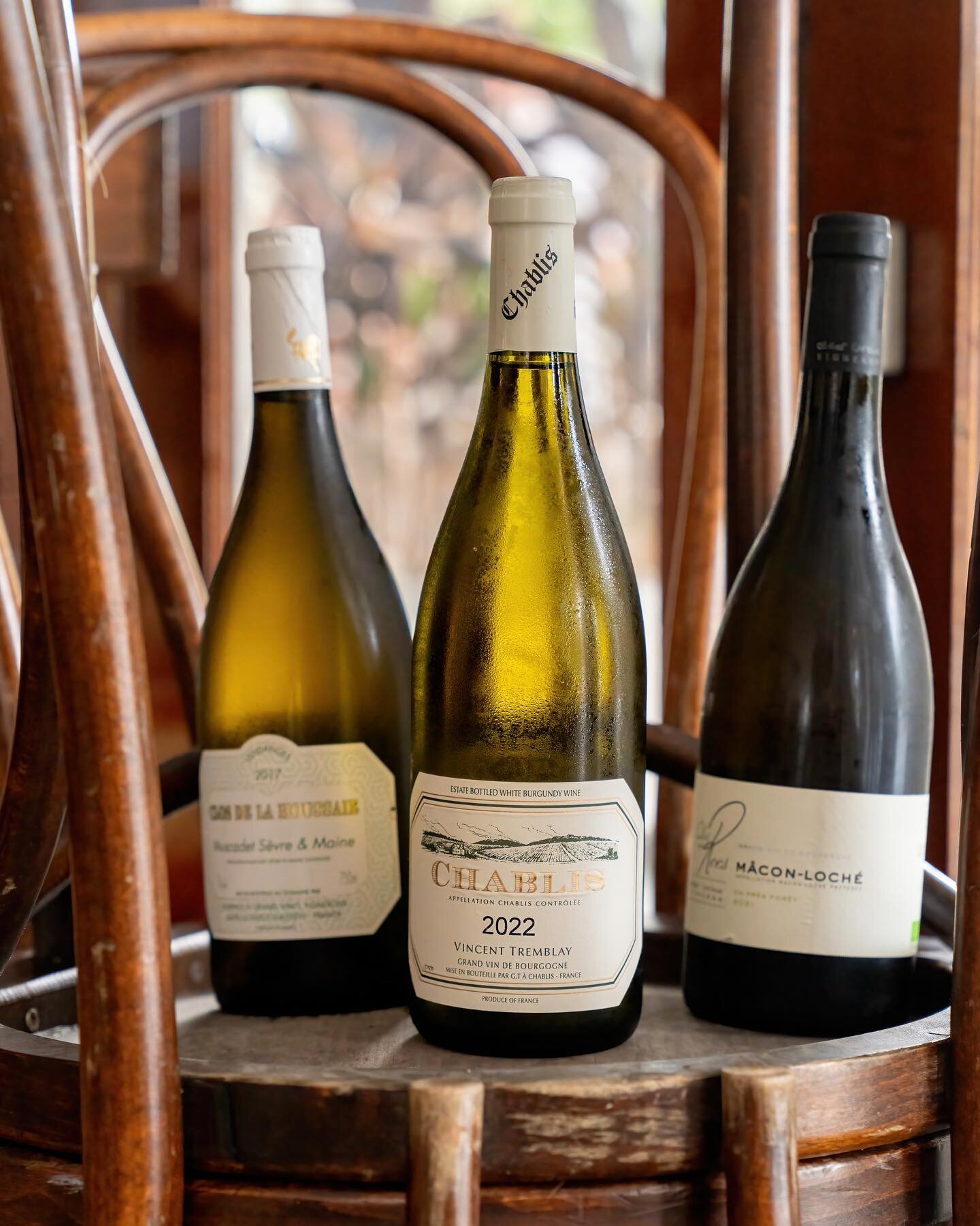 Loving our French whites at the moment while there is still few sunny days ahead. Open from Tuesday - Sunday. 

&bull;Domaine Vincent Tremblay &bull; Chablis 2022 &bull; Burgundy, France &bull; Oyster shell, bright green apple, lemon curd, wet slate 