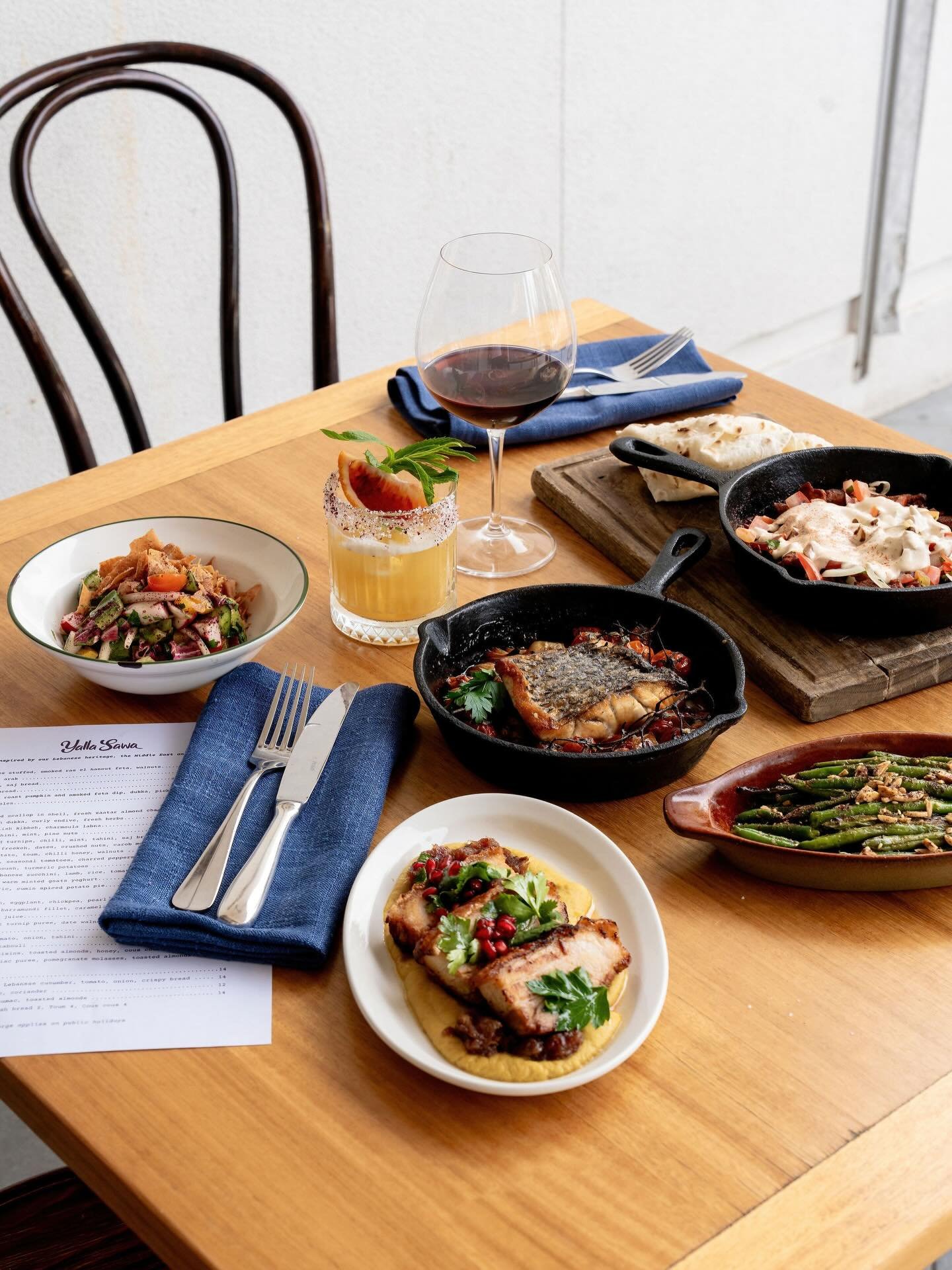 🥂 Long lunches, the way they should be.
At Yalla Sawa, Saturdays &amp; Sundays are one sitting only &mdash; no rush, no watch-checking, just good food, good wine and time to settle in.
Book in, switch off and let lunch roll into the afternoon.
.
Hea