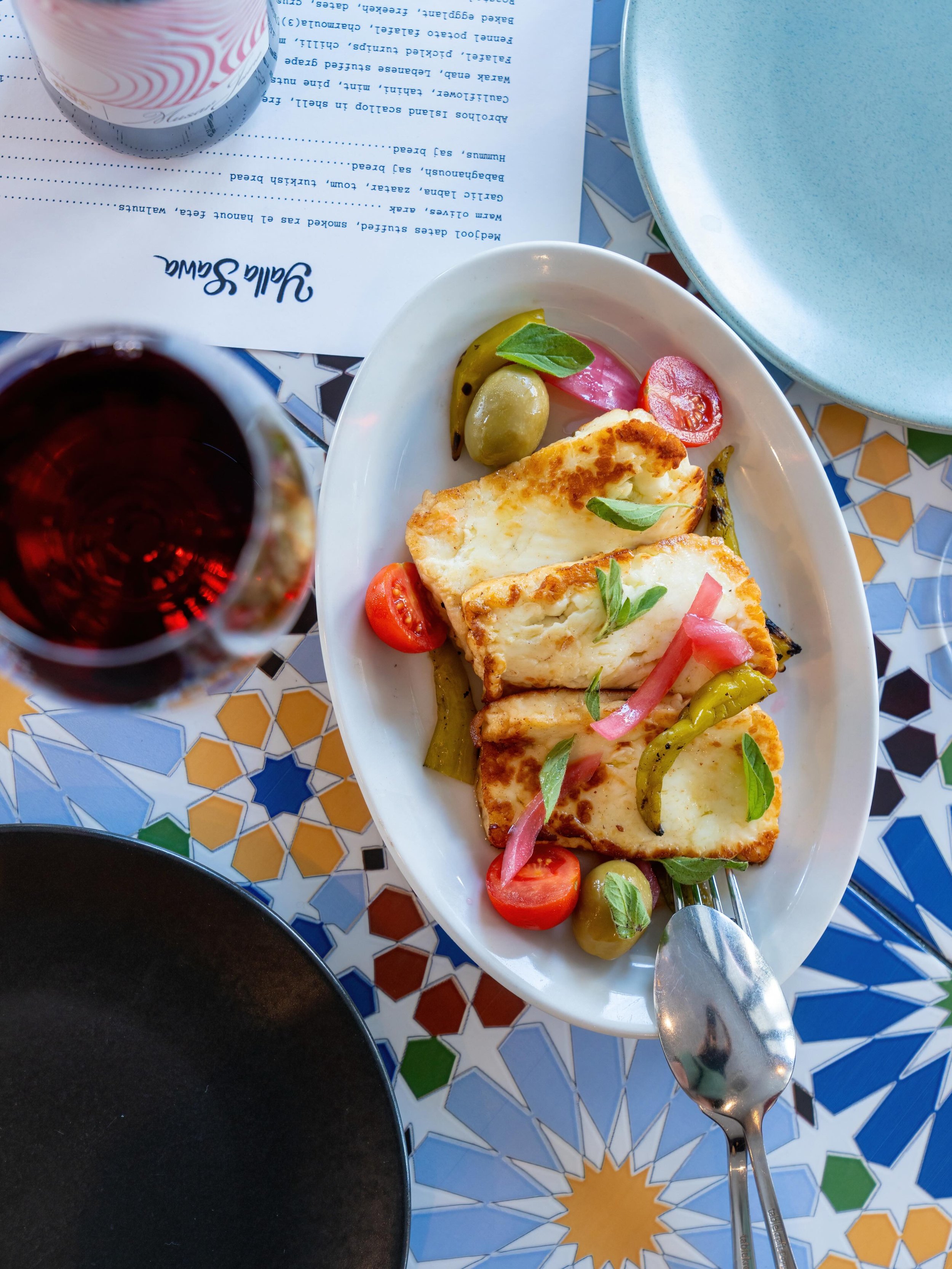 An OG for a reason ✨
Grilled halloumi, seasonal tomatoes, charred peppers, za&rsquo;atar, arak.

#yallasawa #cronulla #restaurant #sydneyeats
