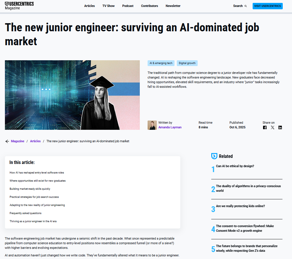 Tech Magazine Article: The New Junior Engineer