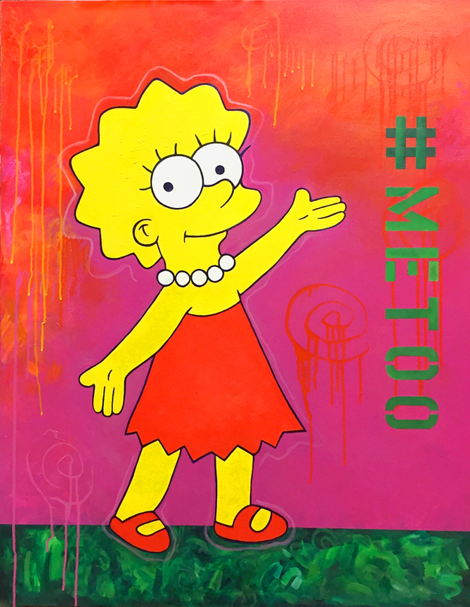 #MeToo : Lisa Simpson. 2018. 46”x36”.
