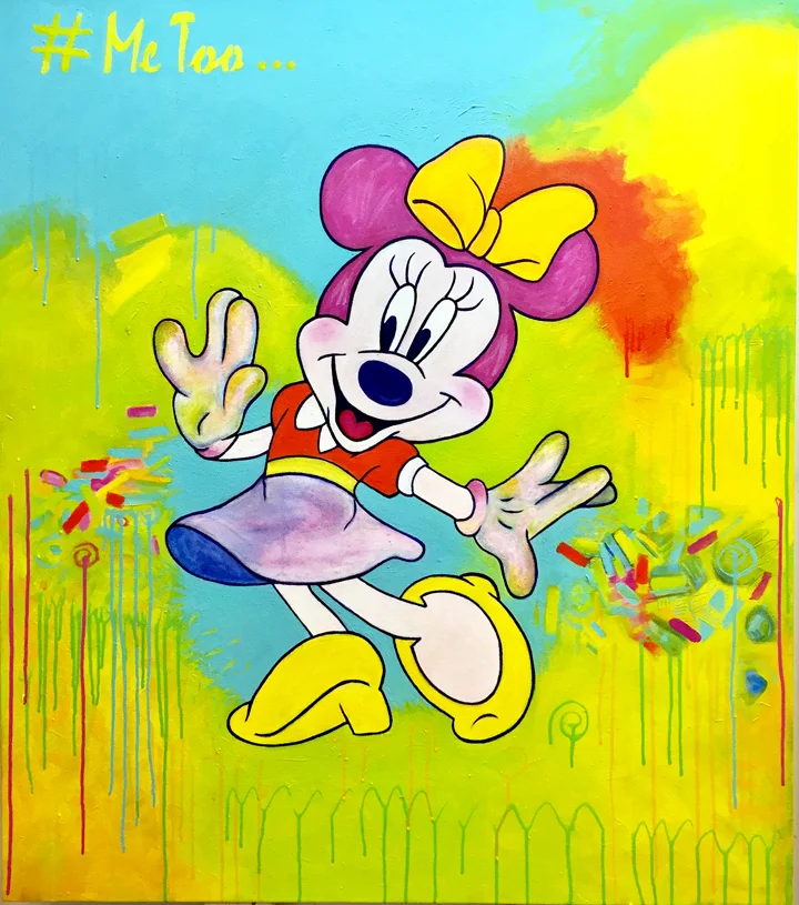 #MeToo: Minnie, Plane Crazy. 2018. 44”x38”