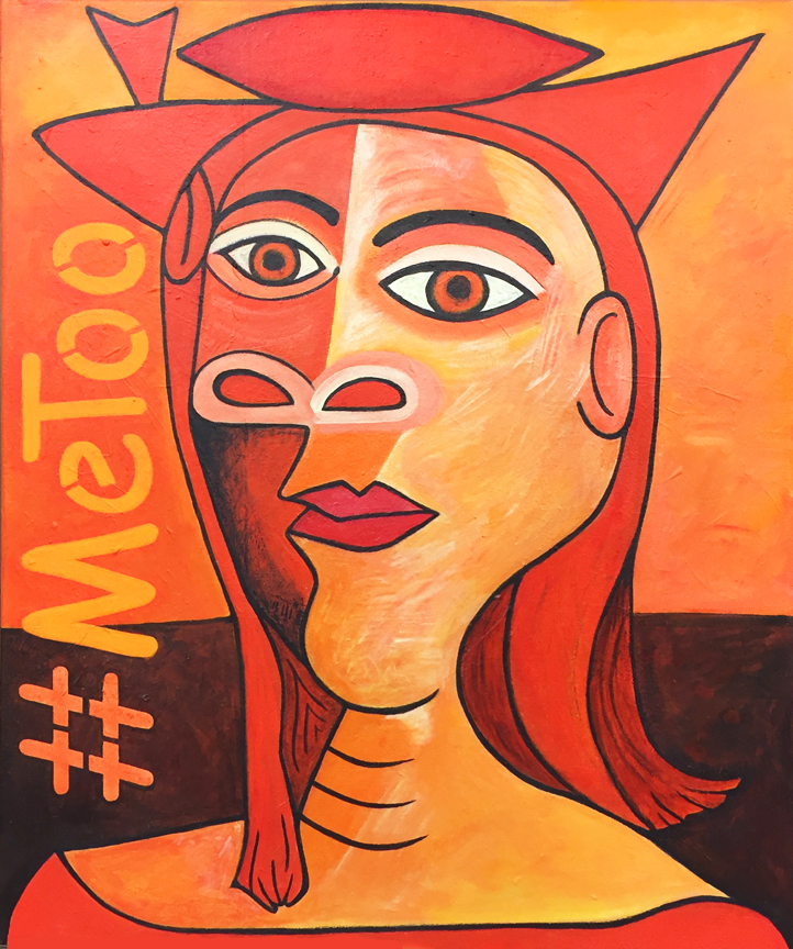 #MeToo: Woman in Hat. 2018. 32"x26".