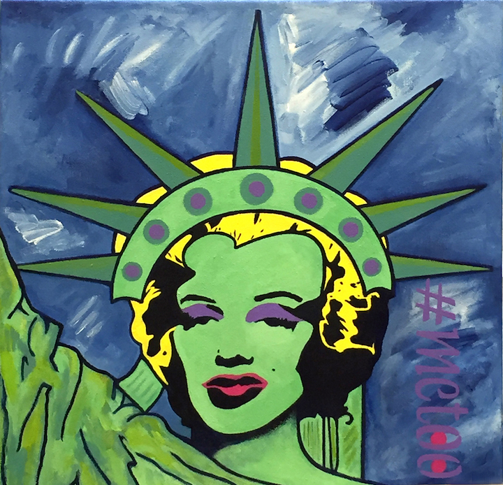 #MeToo: Statue of Marilyn. 2018. 18"x18".