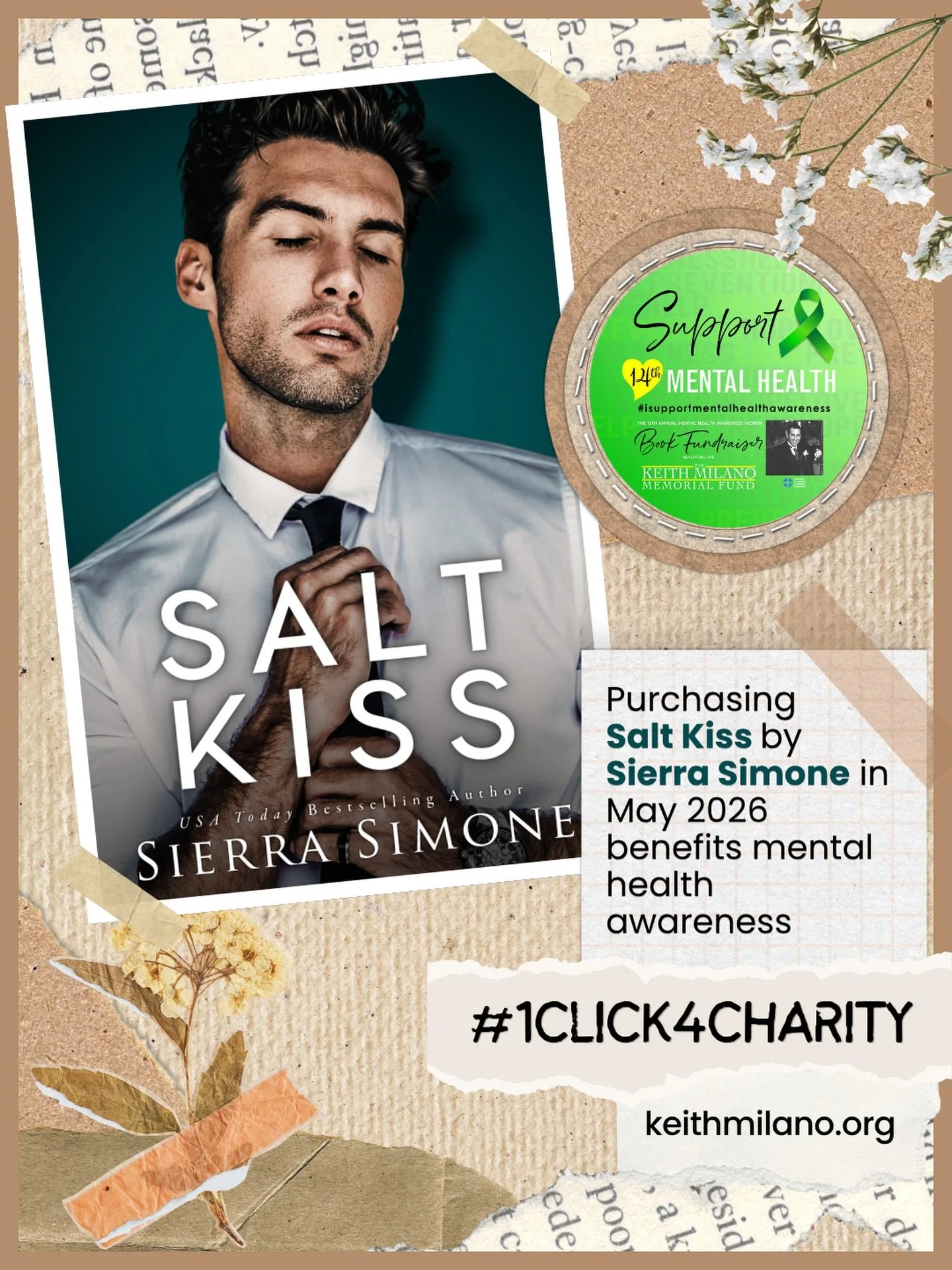 ICYMI&hellip; I&rsquo;m honored to join the 14th Annual Mental Health Awareness Month Book Fundraiser benefiting the Keith Milano Memorial Fund at the American Foundation for Suicide Prevention in 2026! For the month of May, the proceeds from Salt Ki