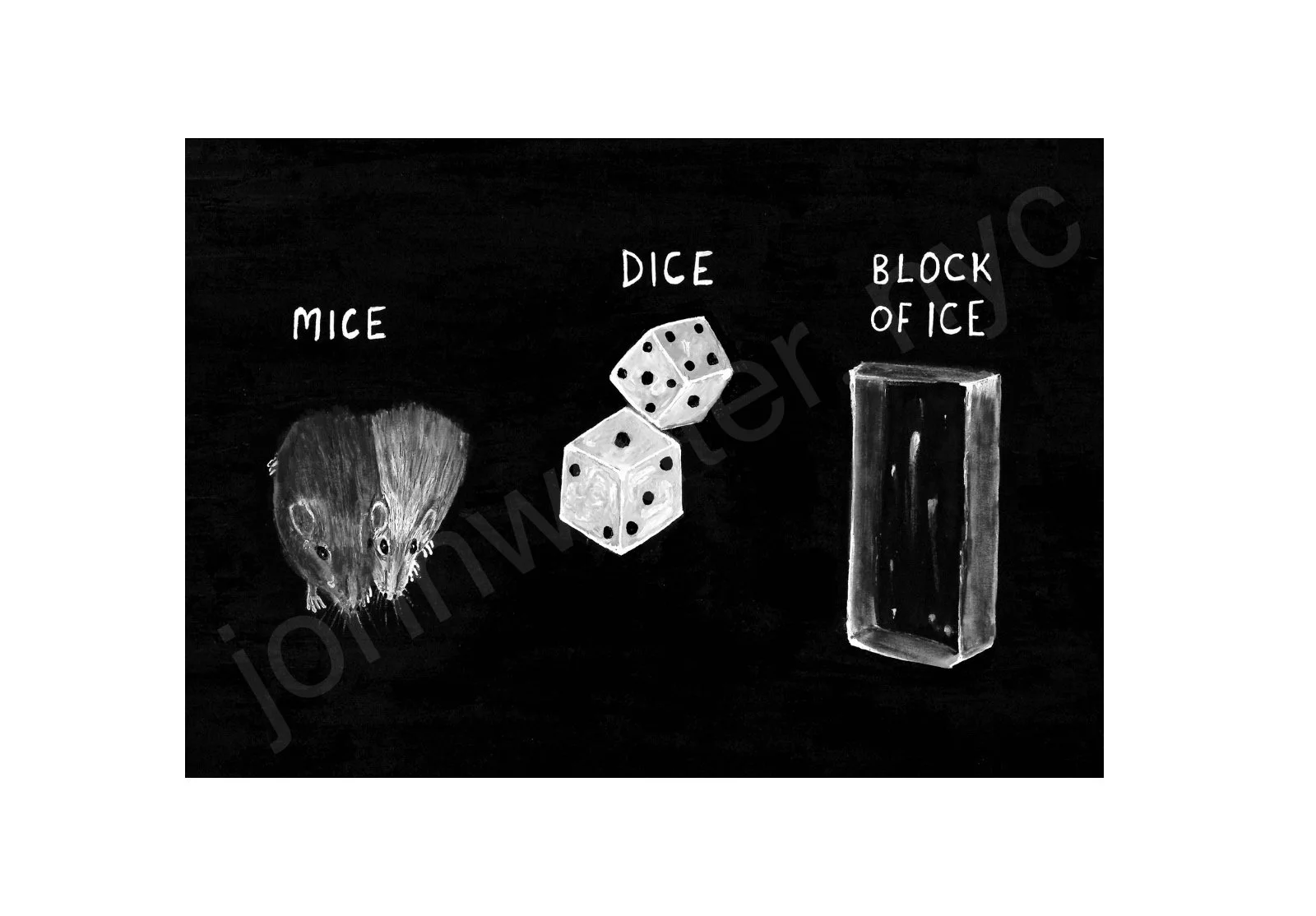 Mice Dice Block of Ice