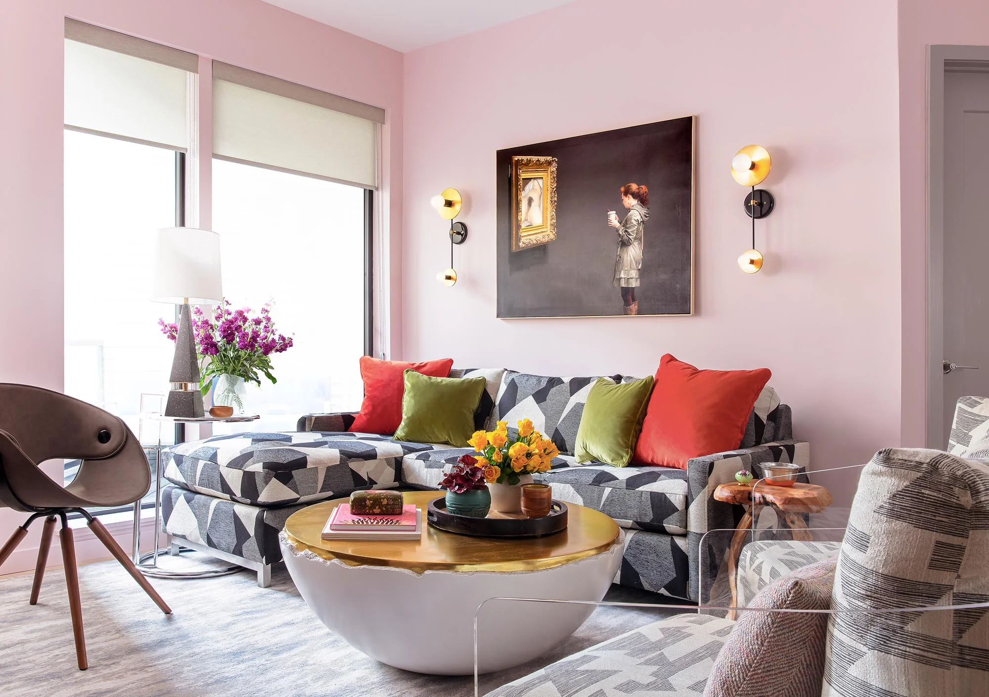 Best living room design in Boston and Cambridge condo interior designer top ideas Dane Austin Design