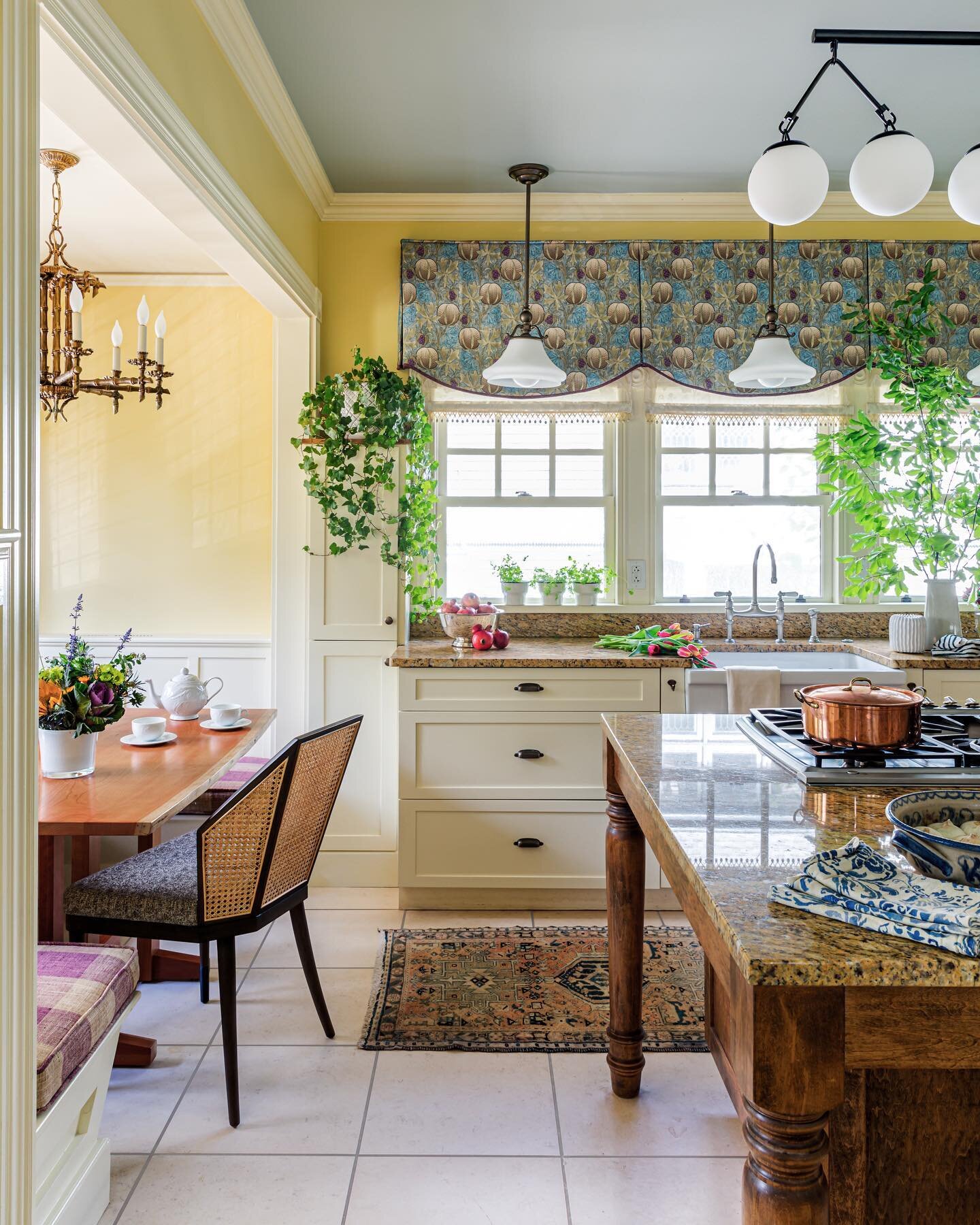 Austin says, &quot;The clients love to cook, so the range is centrally located on the large island, providing another stage of sorts for the creative homeowners to share their passions with guests encircling them while entertaining.&quot; In this roo