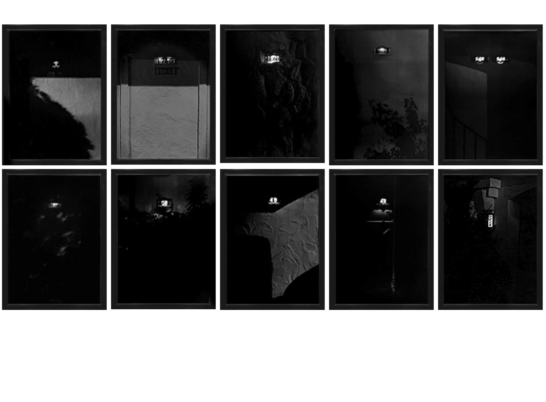 Series of 10, framed one size, 2000