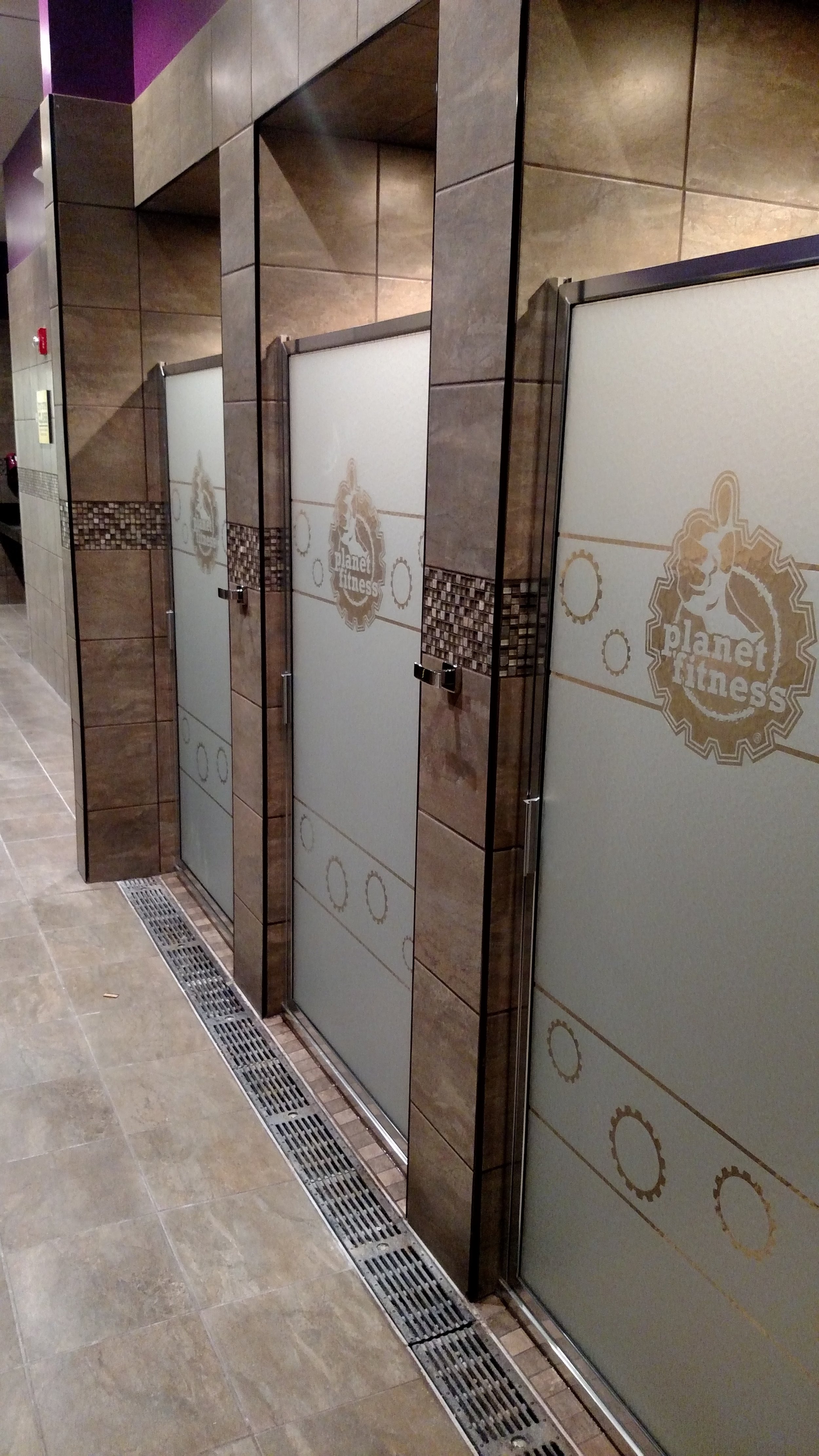 Planet Fitness Shower Door Installation Project