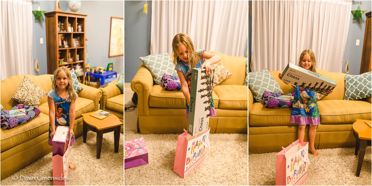 Paul gave Piper a birthday present from him the night before her birthday so they could have a time to play it before bed. She was very excited!