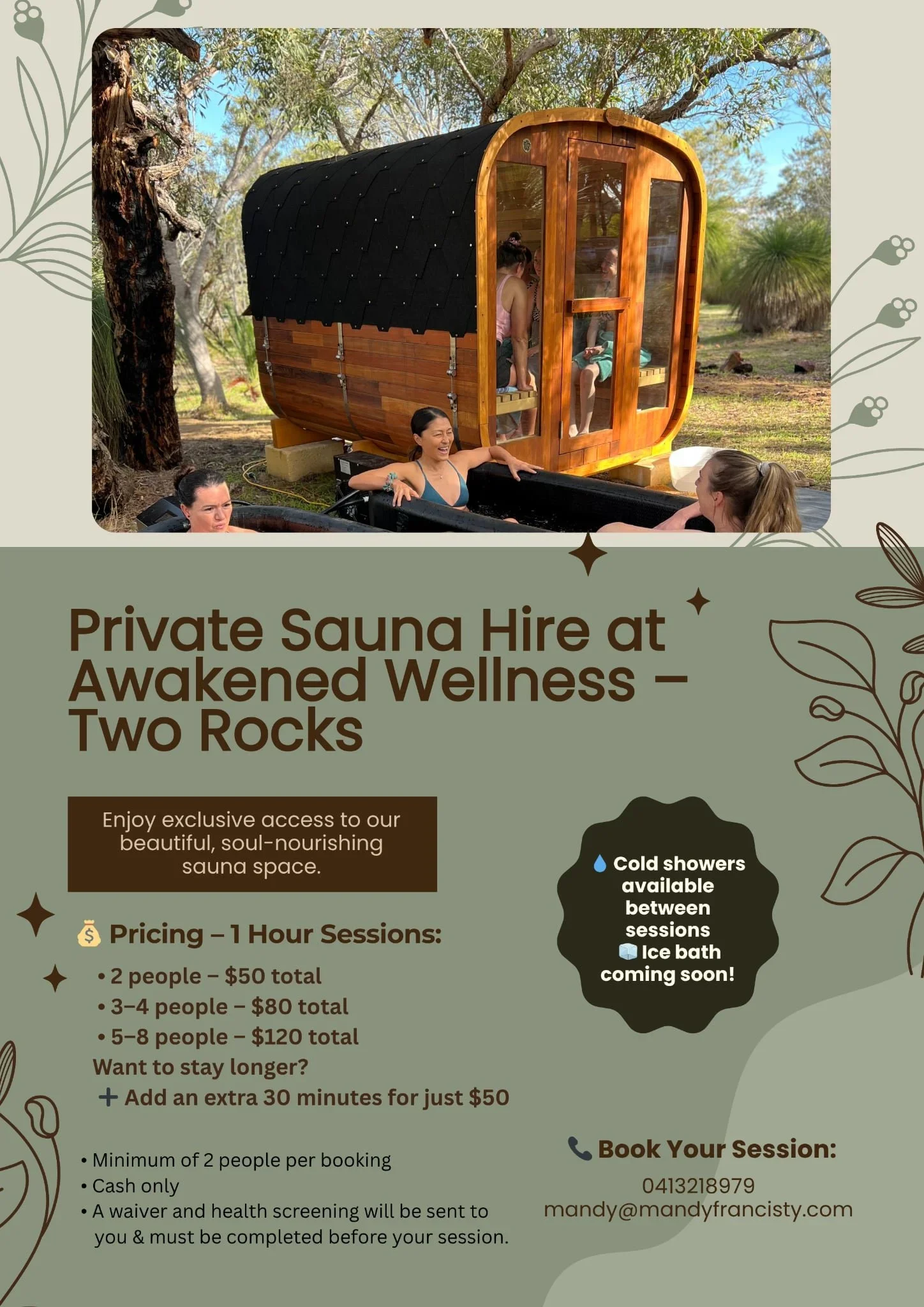 Sauna Post Event Optional Add On