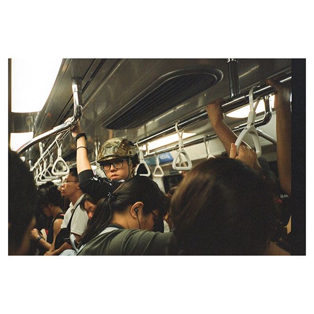 Extra safe | sometimes, you just can&rsquo;t take chances on the @smrtsingapore - I hesitated before taking a snapshot on the train given the whole sensitivities on voyeur pictures and all. But this was too unique... | #film used: #lomo800
.
.
.
.
.
