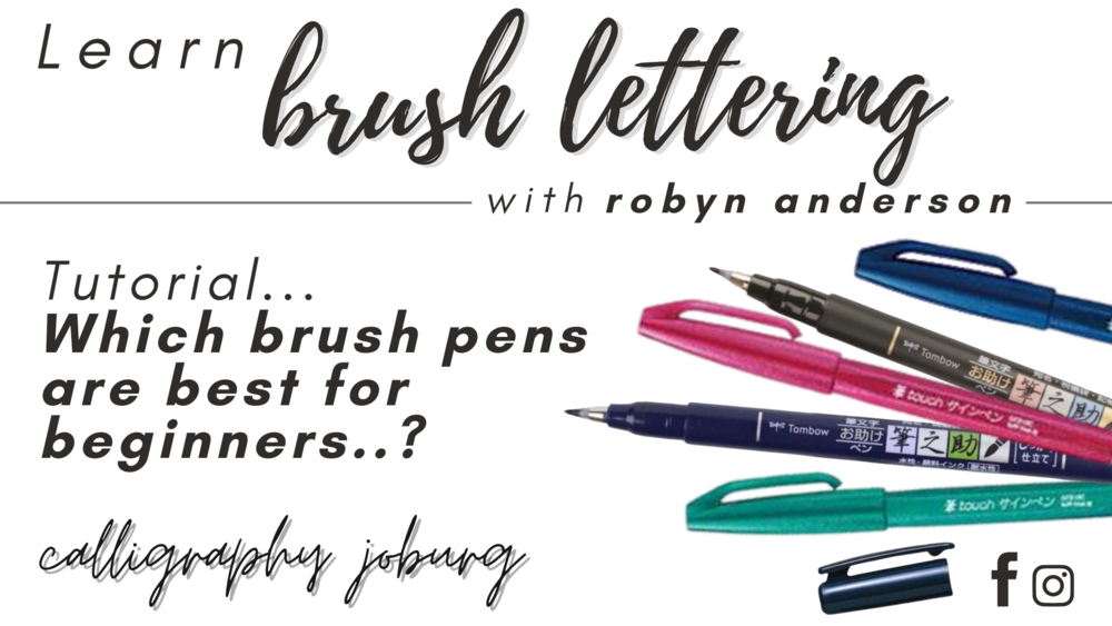 Calligraphy Black Brush Pens Beginners Lettering Marker Art
