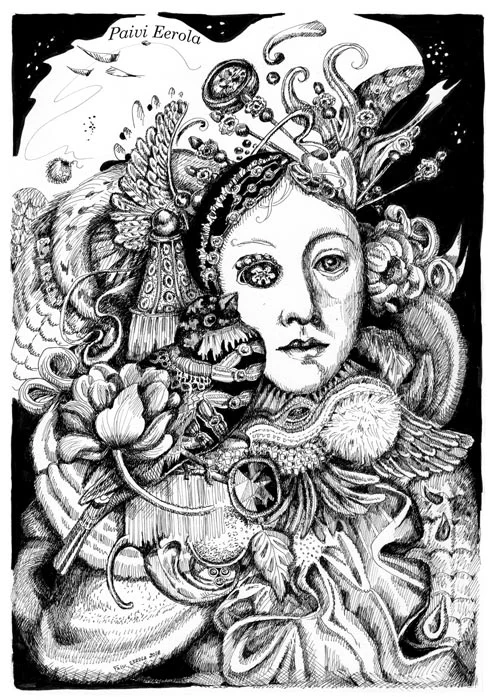 “Antonina”, 20 x 30 cm, ink drawing on Bristol Paper, 2018