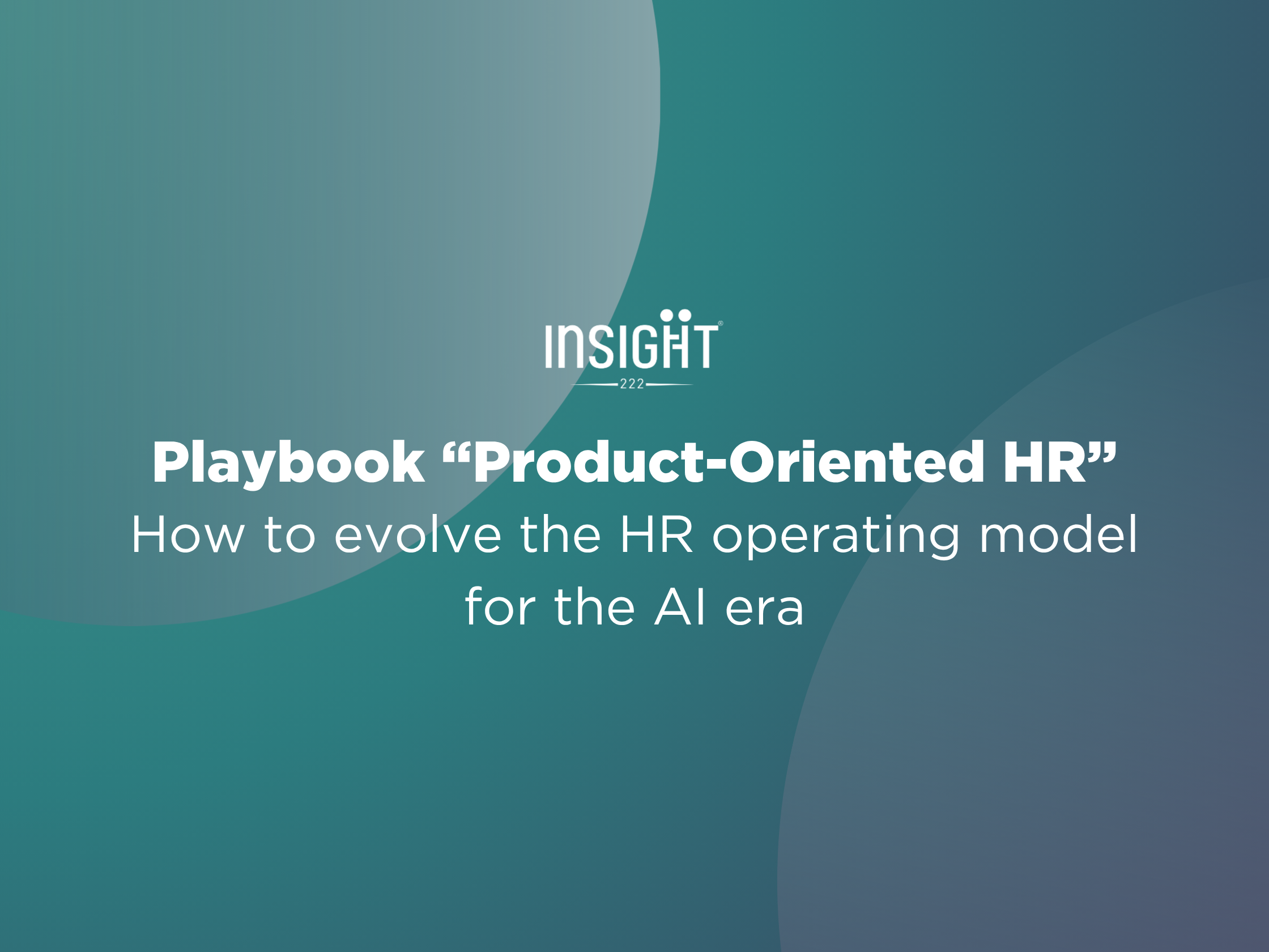 Product-Oriented HR Playbook