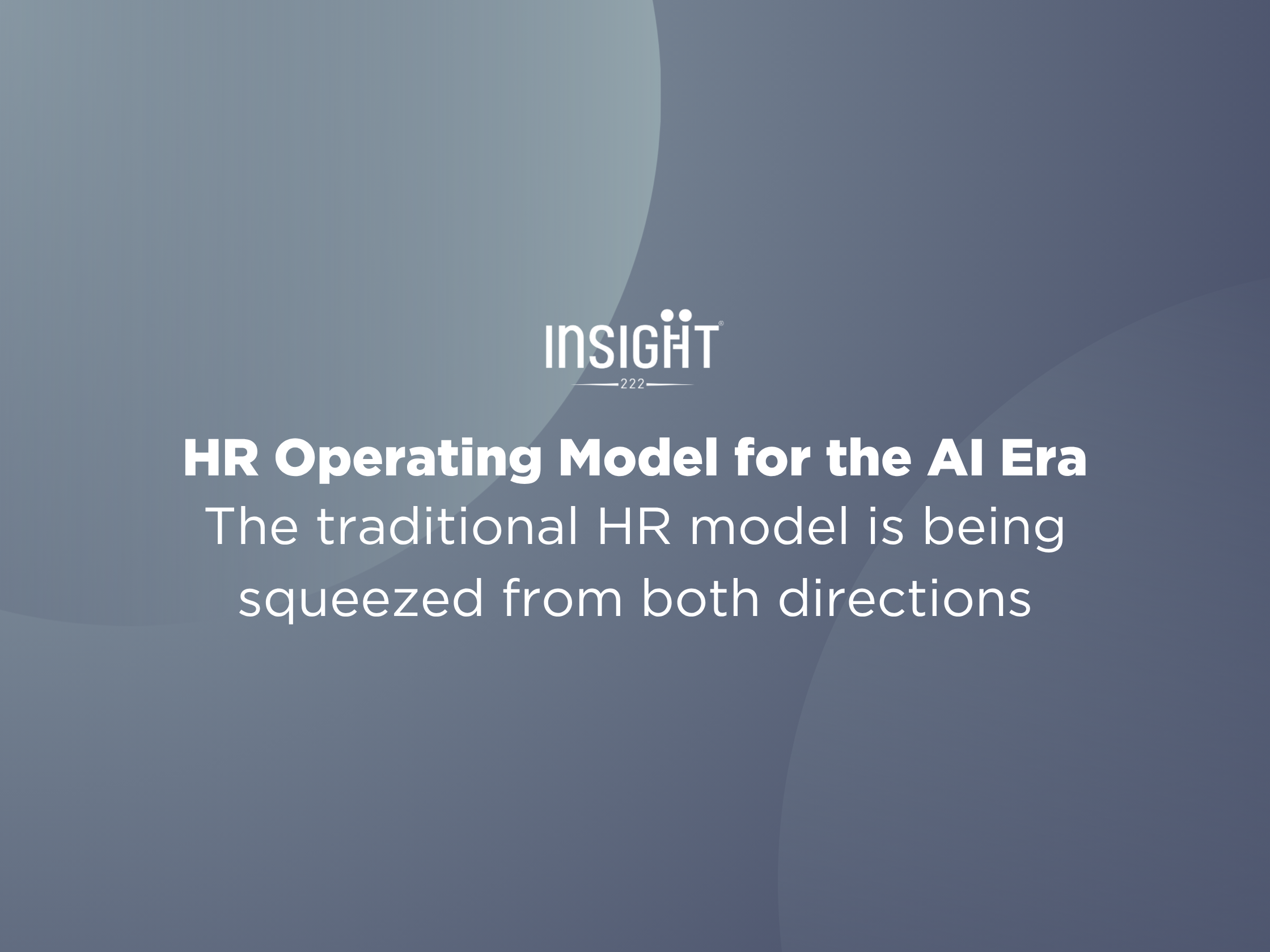 HR Operating Model for the AI Era