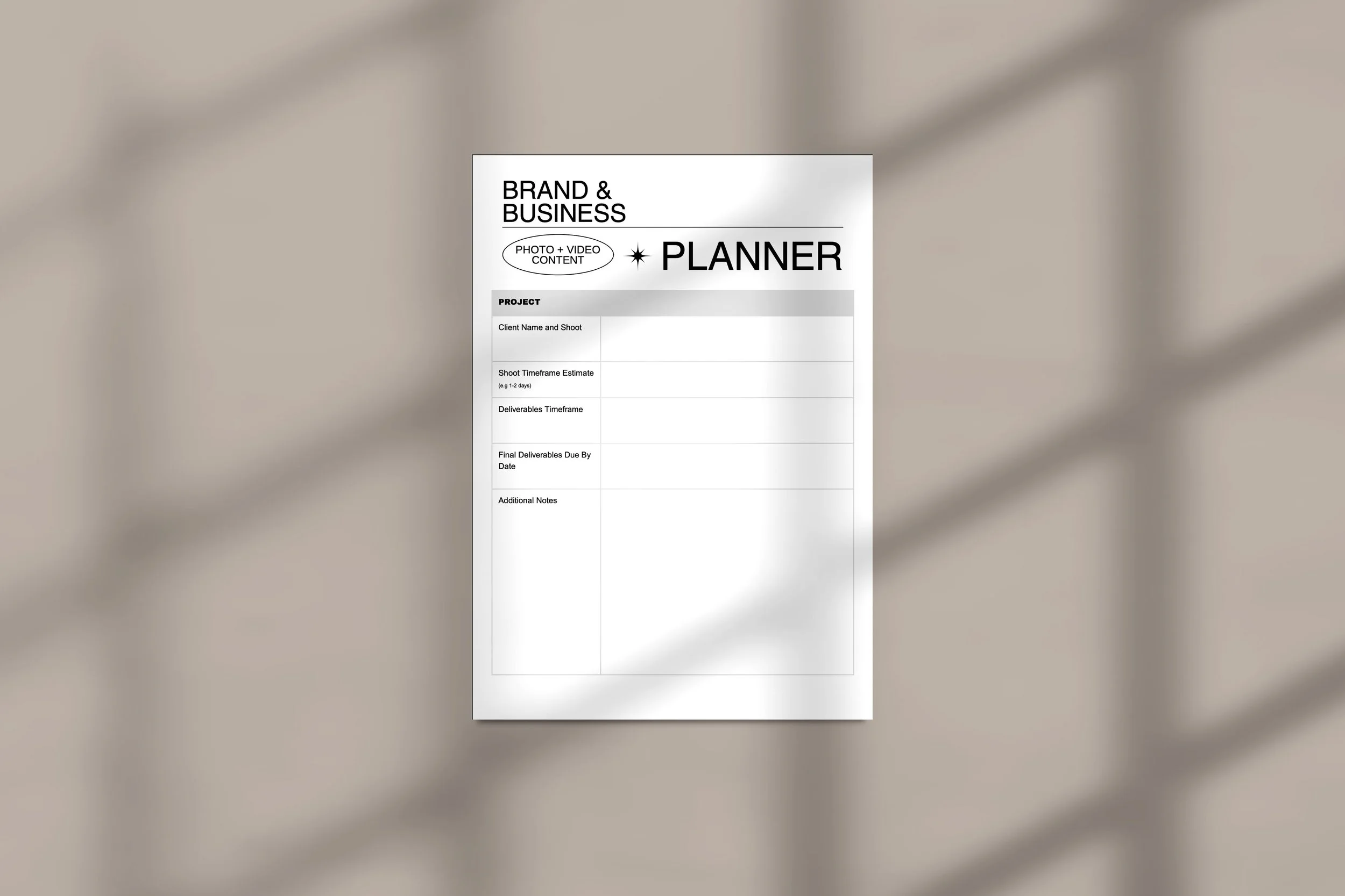 Brand & Business Planner (FREE DOWNLOAD)