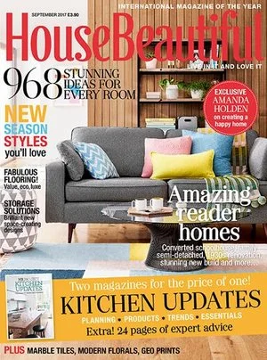Clarence Road bathroom featured in September 2017 issue of House Beautiful.