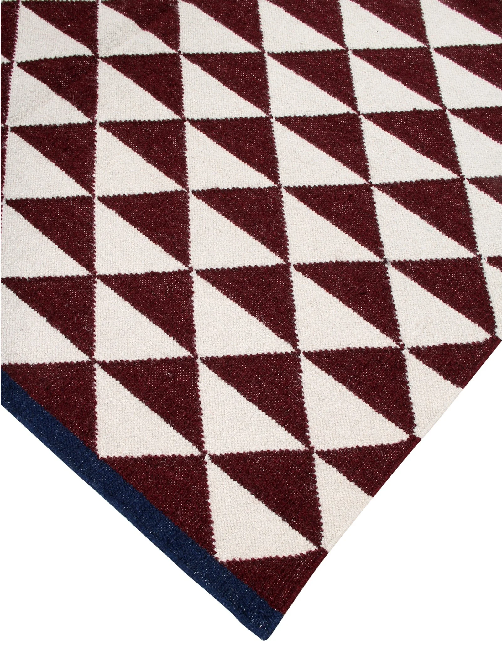 Ana & Noush Rugs Maroon, Scandi, Designer, Modern, Handmade, Wool Rug