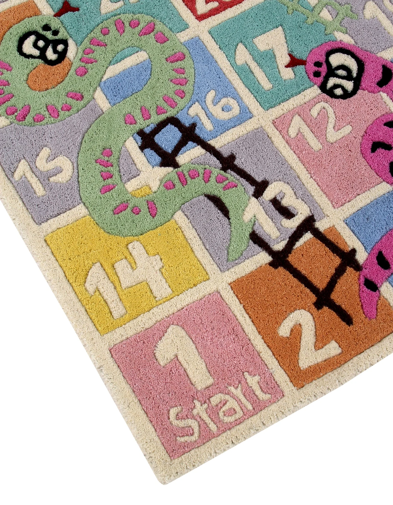Ana & Noush Rugs, Colourful Rug, Snakes Ladders Rug, Kids Room, Girls Room, Boys Room, Nursery, Soft, Hypoallergenic, Durable, Playful, Luxury, Designer, Modern, Handmade, Wool Rug