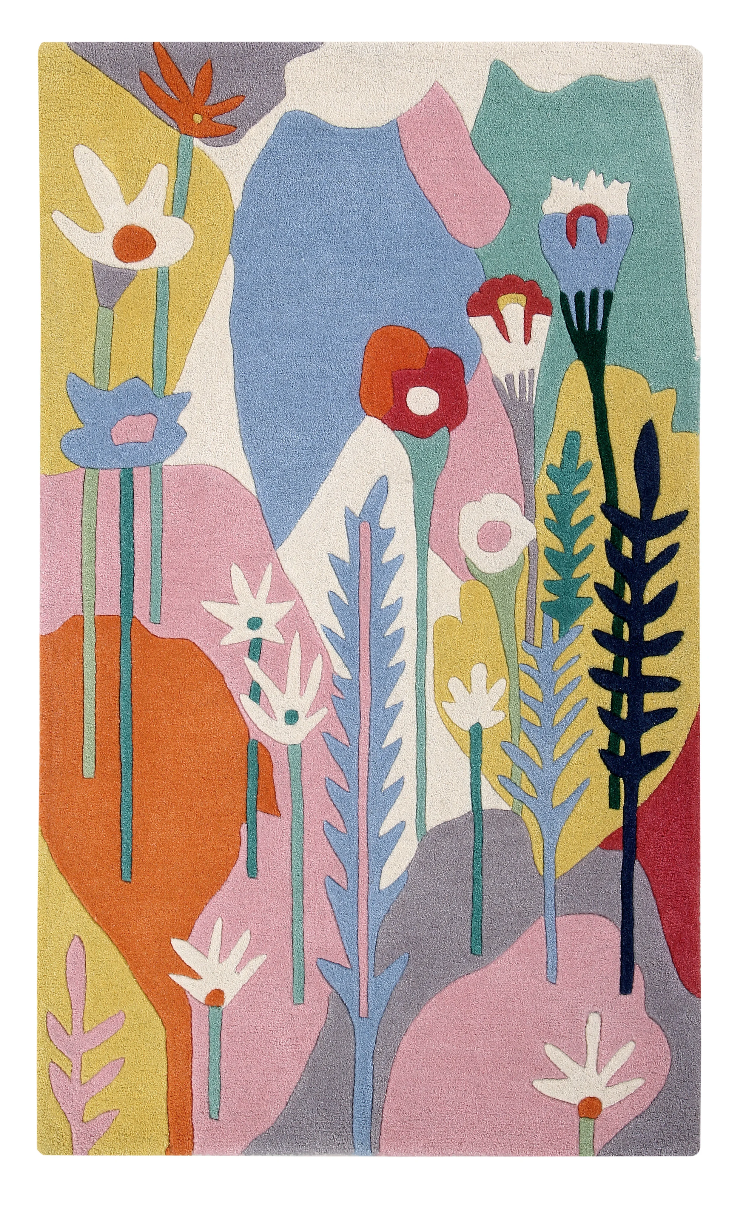 Ana & Noush Rugs, Flower Rug, Kids Room, Girls Room, Boys Room, Nursery, Soft, Hypoallergenic, Playful, Luxury, Designer, Modern, Handmade, Wool Rug