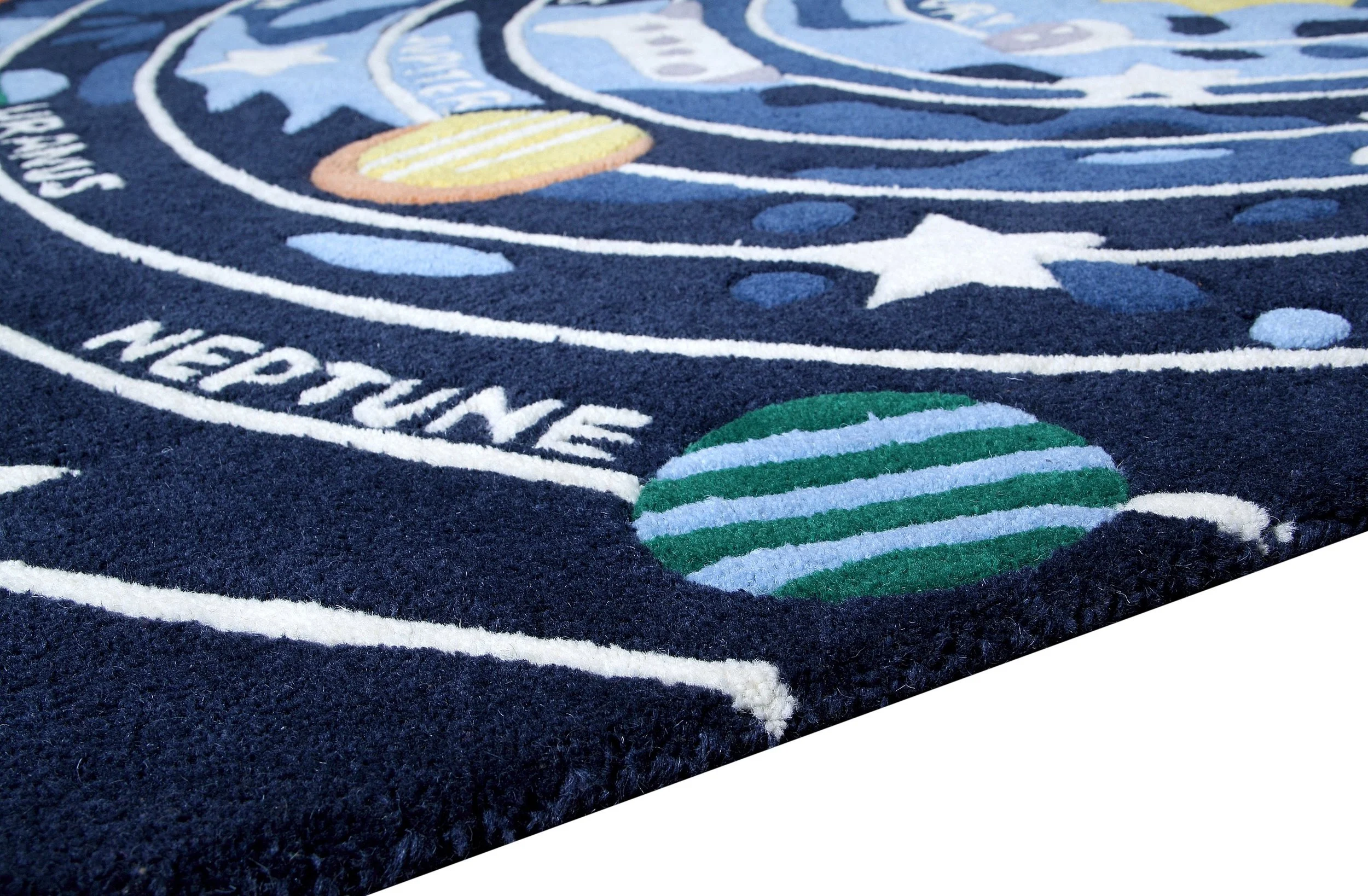 Ana & Noush Rugs, Colourful Rug, Solar System Rug, Kids Room, Girls Room, Boys Room, Nursery, Soft, Hypoallergenic, Durable, Playful, Luxury, Designer, Modern, Handmade, Wool Rug