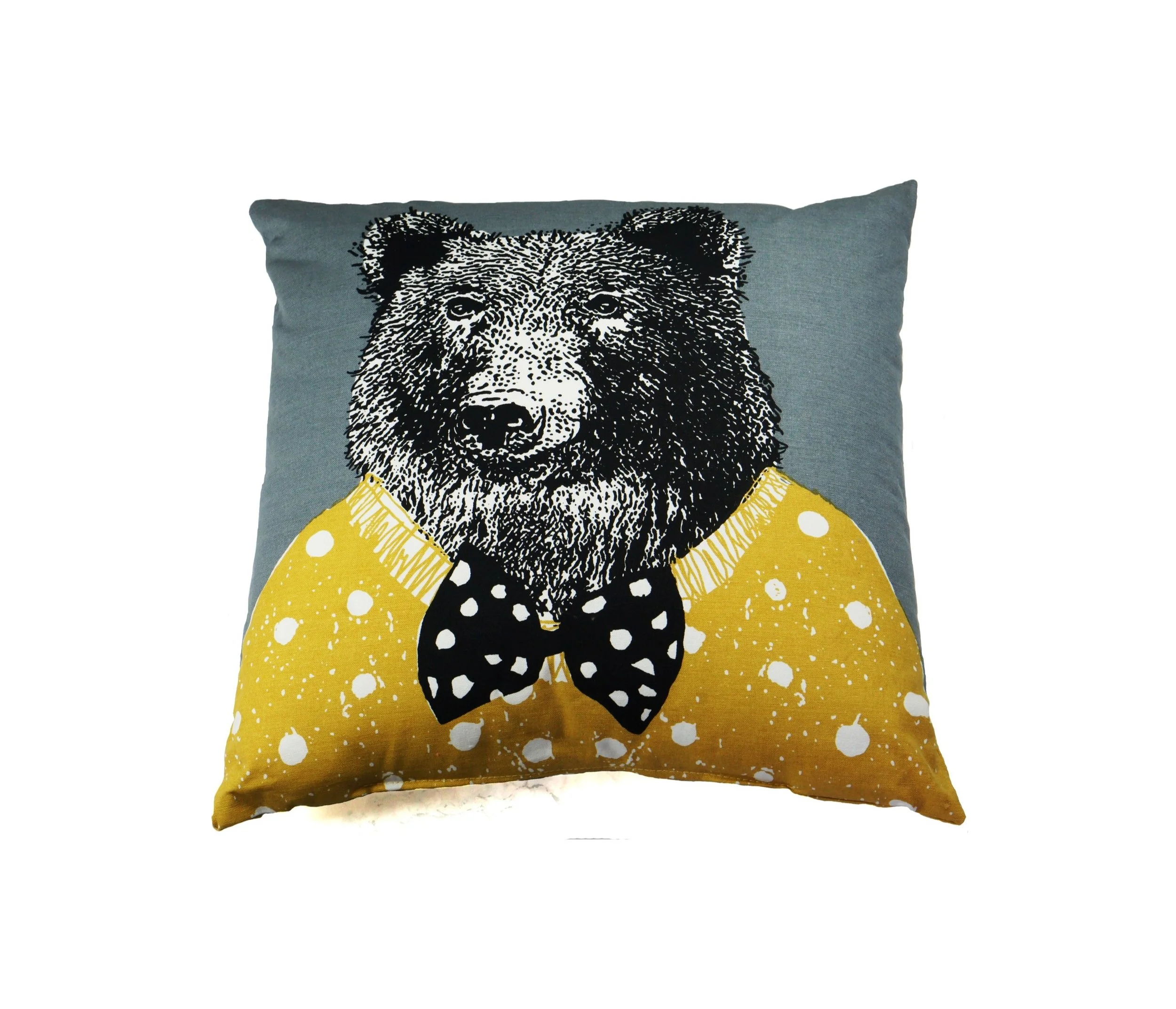 Ana & Noush Cushions, Scandi Cushion, Printed Cushion, Bear Cushion, Playful, Luxury, Designer, Modern, Handmade, Cotton Cushion