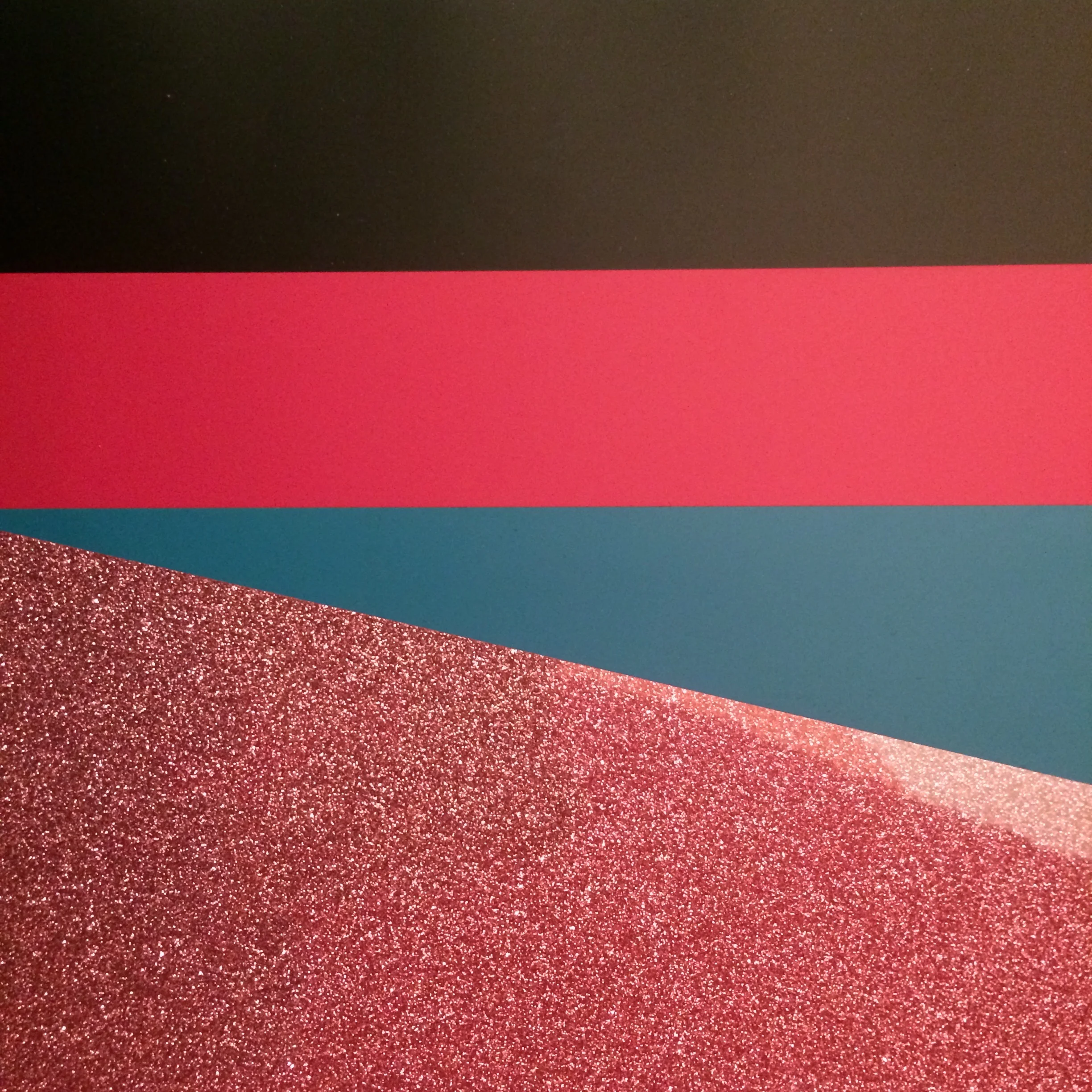 Black, Magenta & Turquoise Stretch. Rose Gold Glitter