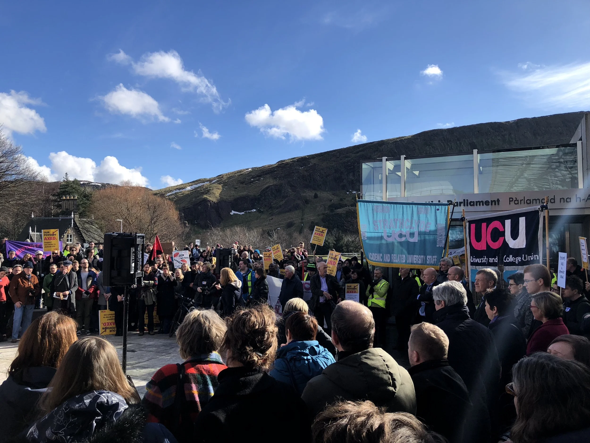 All-Scotland UCU Rally outside Scottish Parliament, Thursday 8 March