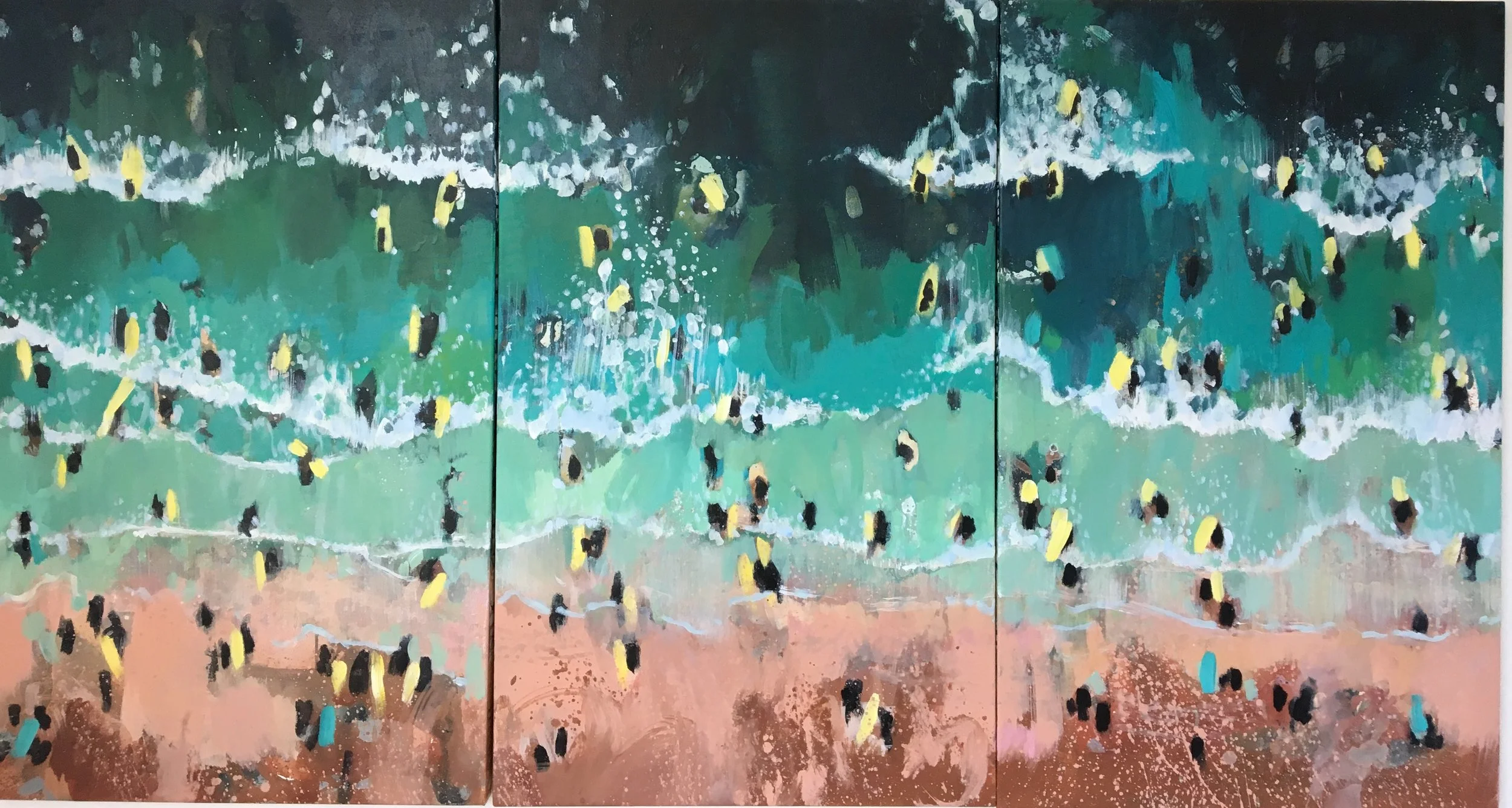 Nina Brooke Bananarama Triptych £ SOLD