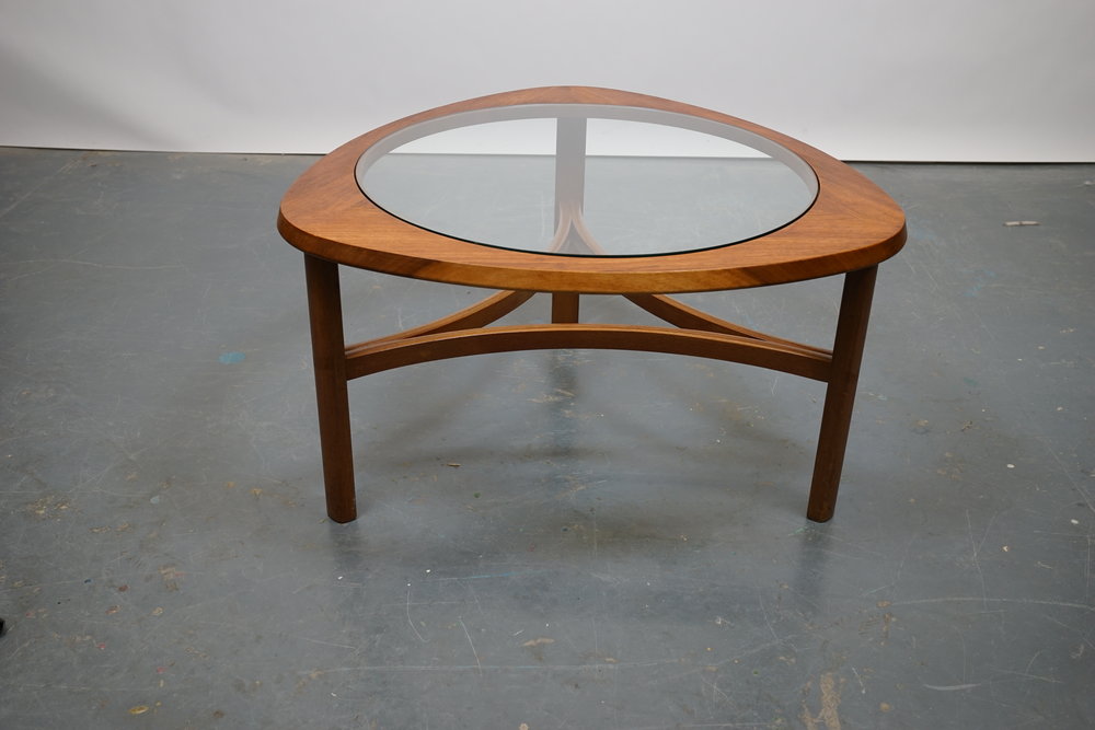 Vintage Teak Coffee Table By Nathan Oow, Nathan Teak And Glass Coffee Table