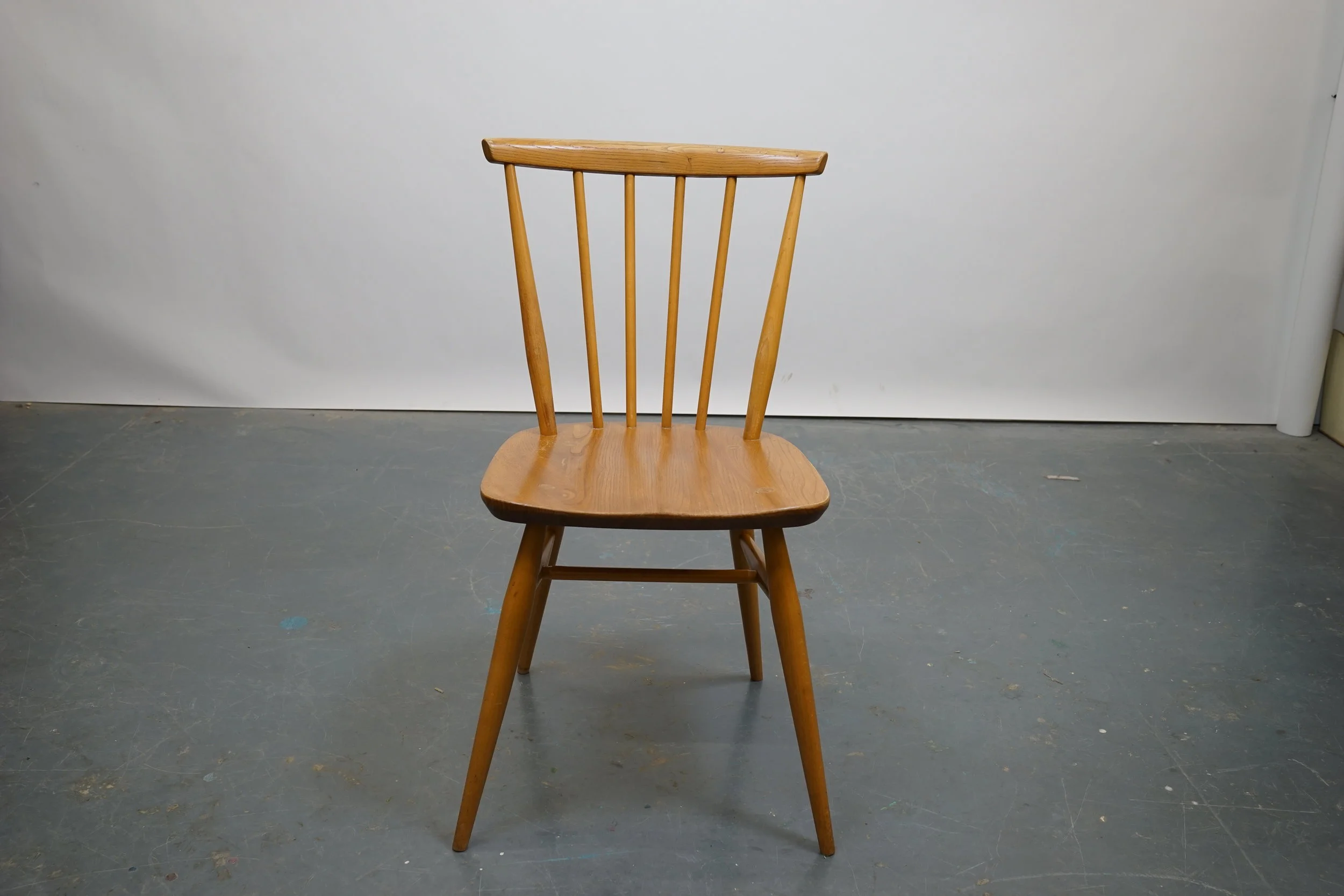 OOW -OLD OLD WOODS -MID CENTURY FURNITURE -ONLINE -Mid Century Ecrol Stick Back Dining chairs