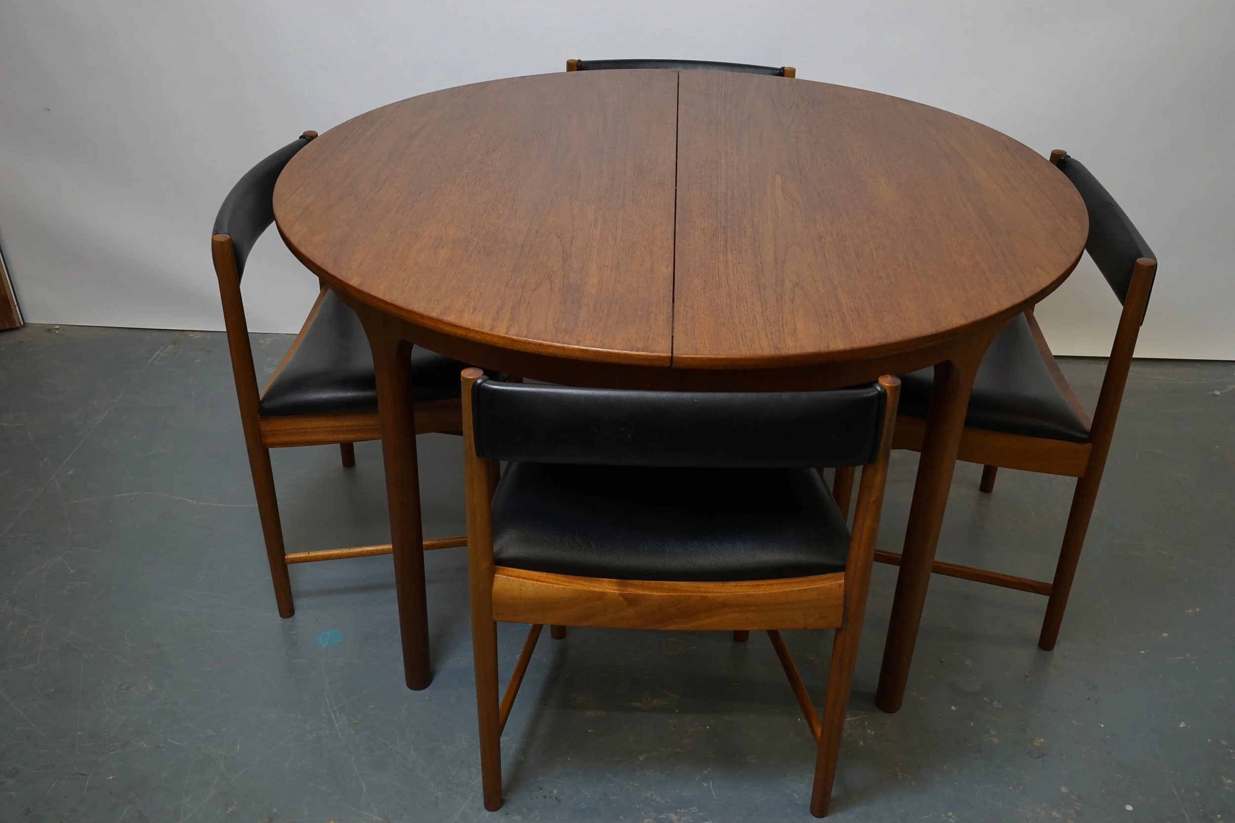 Vintage Mid Century McIntosh Teak Dining Table and Chairs