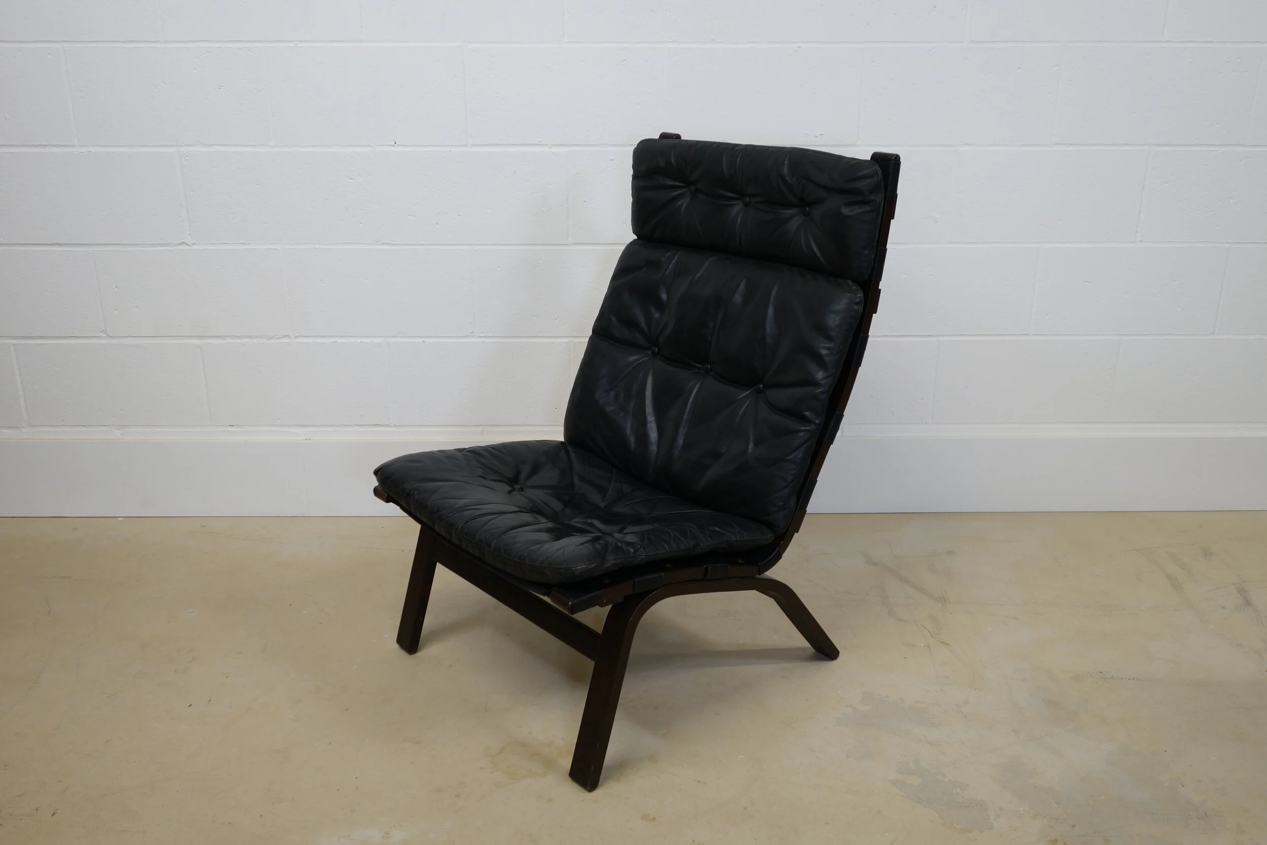 A Pair of Bent Wood Lounge Chairs By Farstrup Denmark