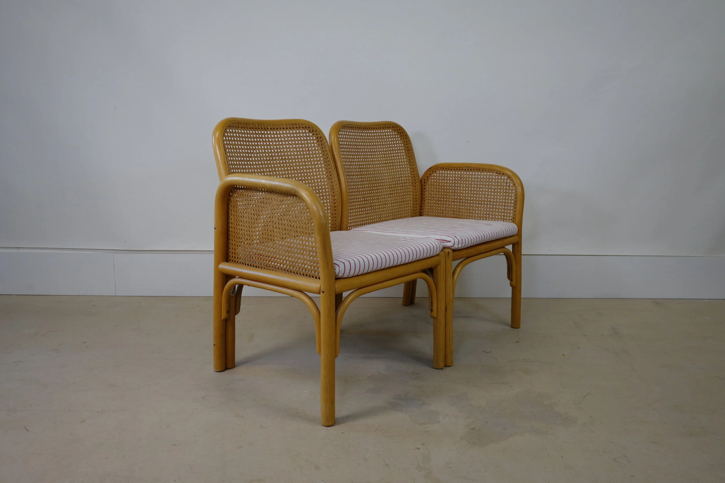 Vintage Del Vera Bamboo &amp; Rattan Two Seater Sofa