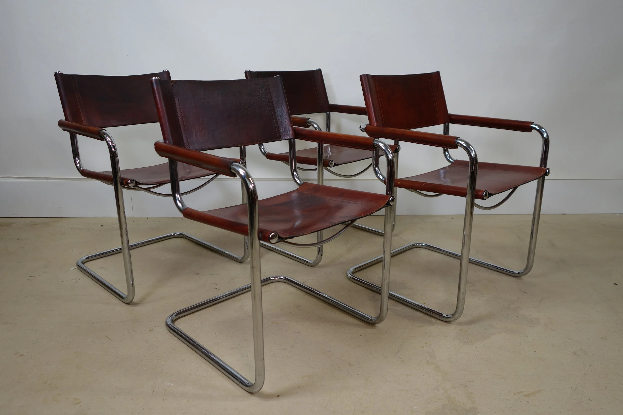 Set of 4 MG5 Chairs by Marcel Breuer