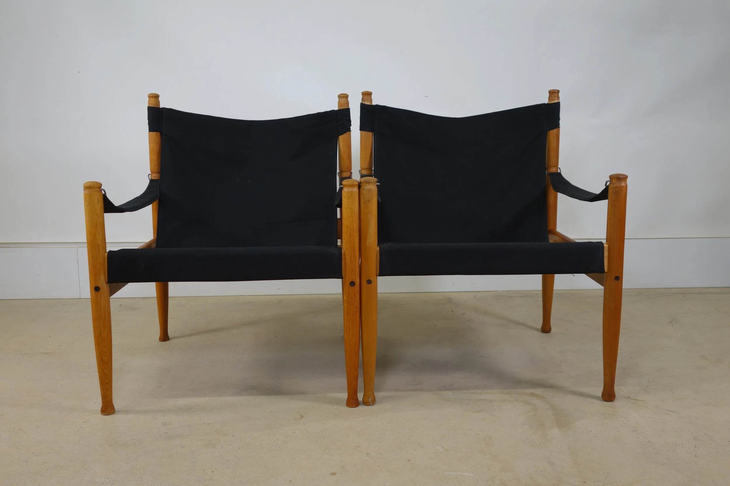 Safari Chair by Erik Wørts for Niels Eilersen. Denmark 1960s oow