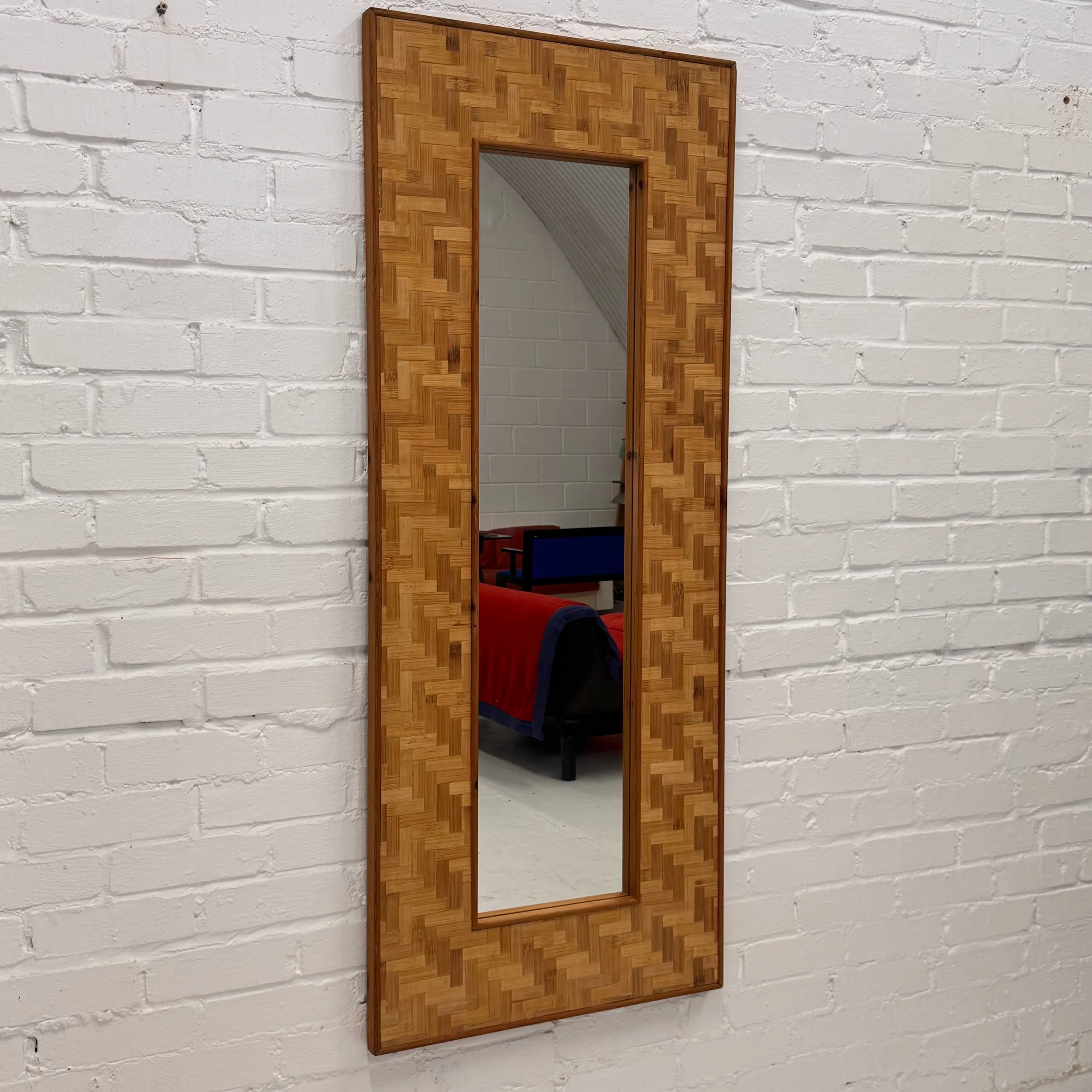 old old old woods - Vintage Rattan Mirror