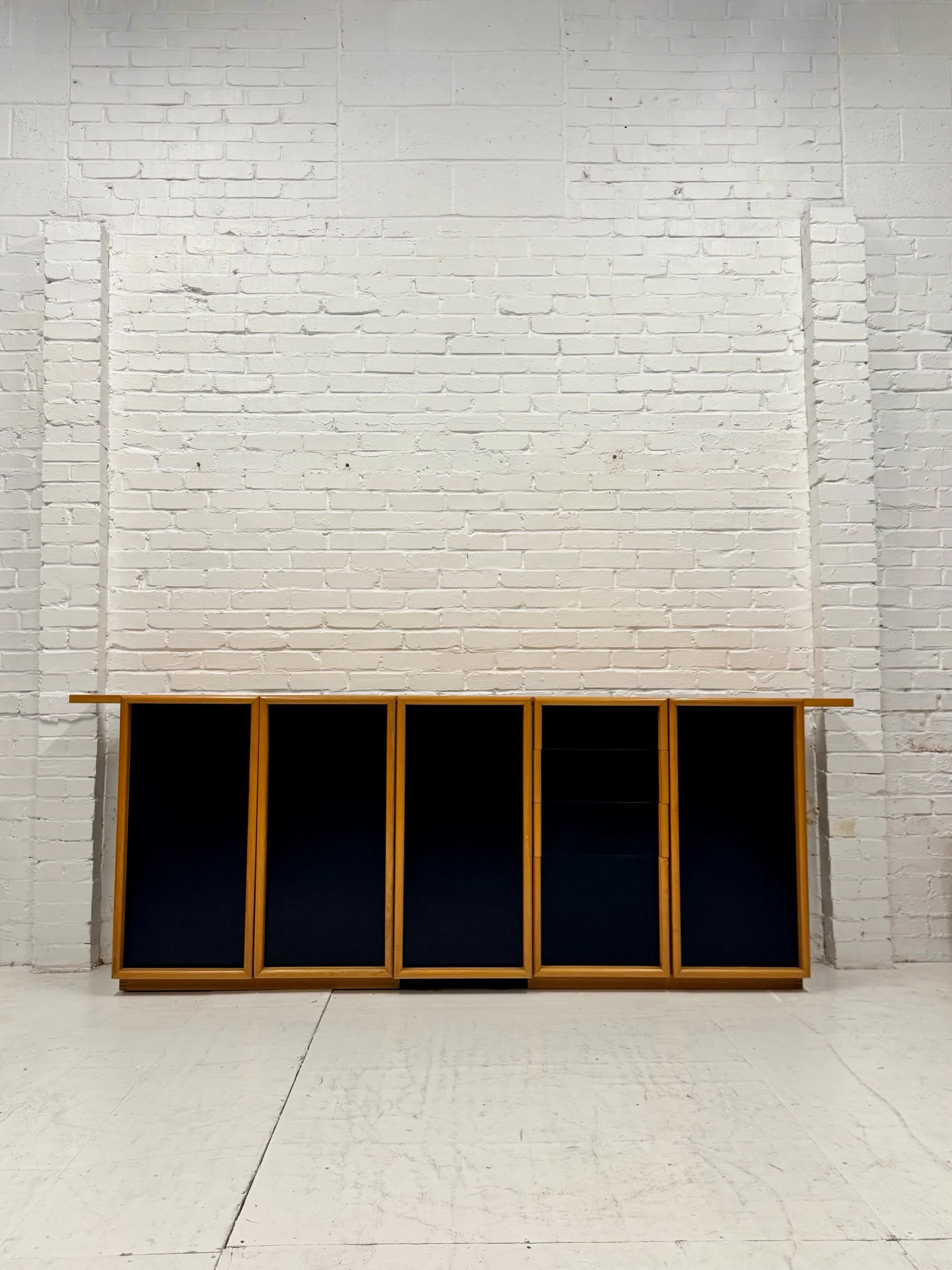 Large Postmodern Sideboard | Teak & Black Laminate | c.1980s